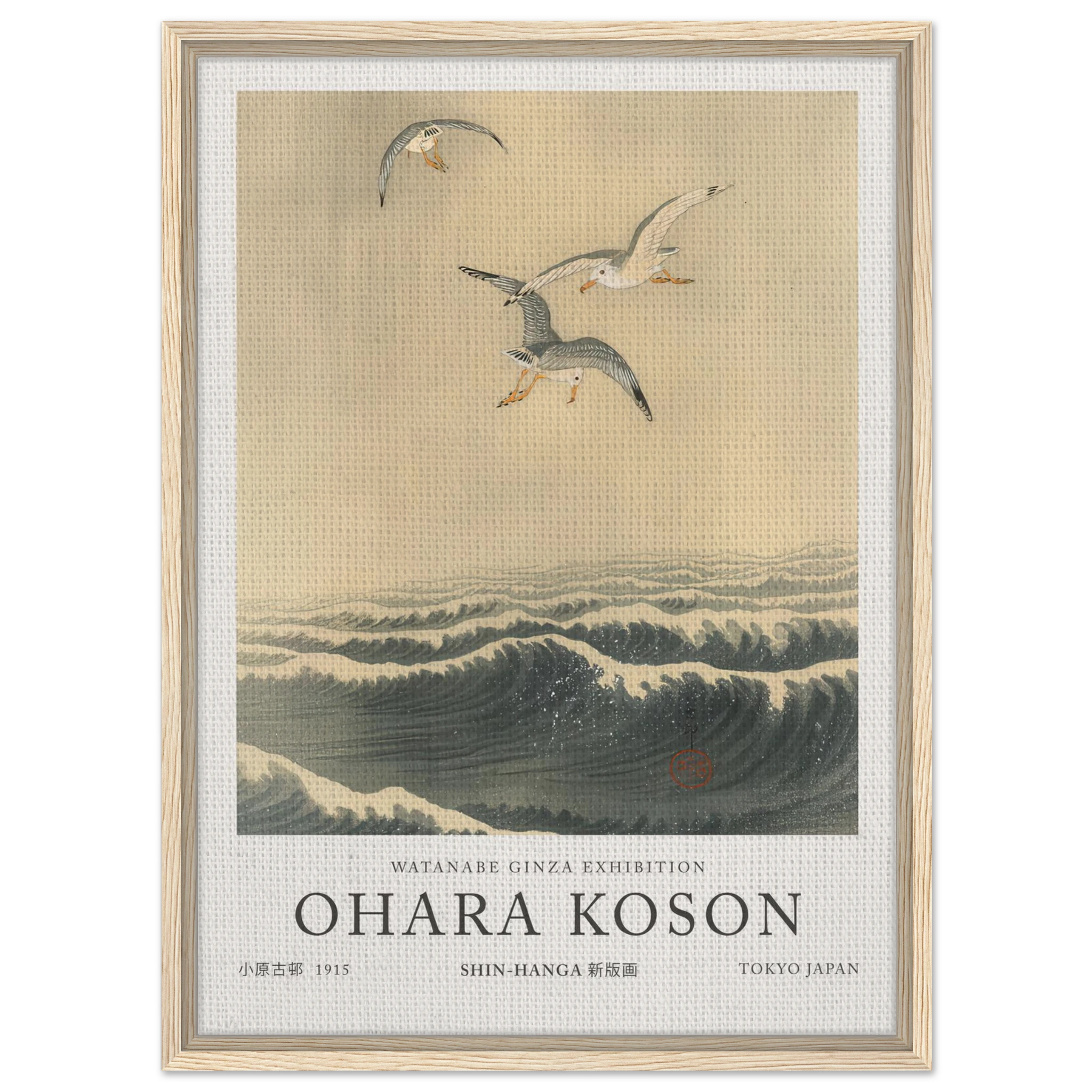 Seagulls Over The Waves - Ohara Koson