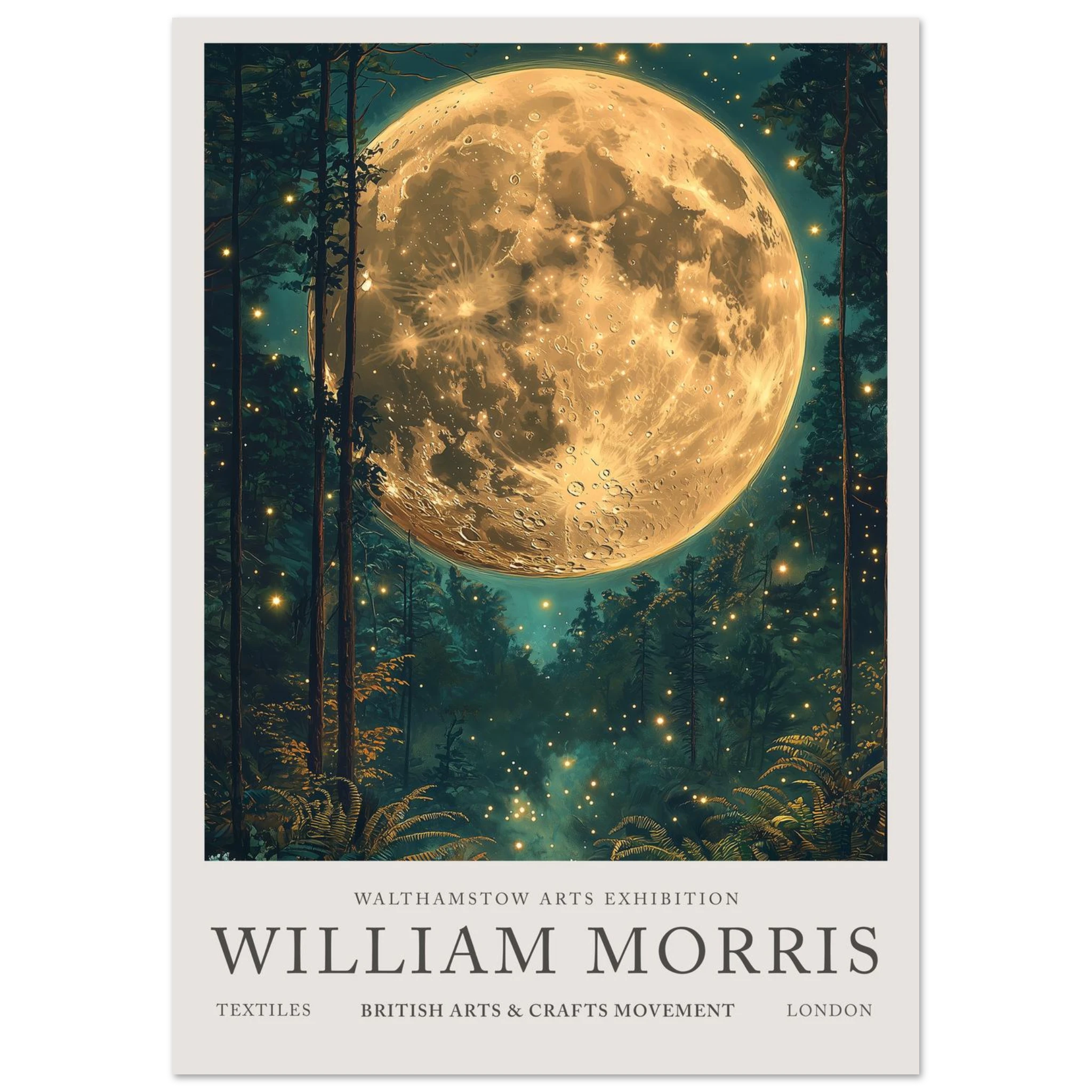 Moonlit Forest - William Morris