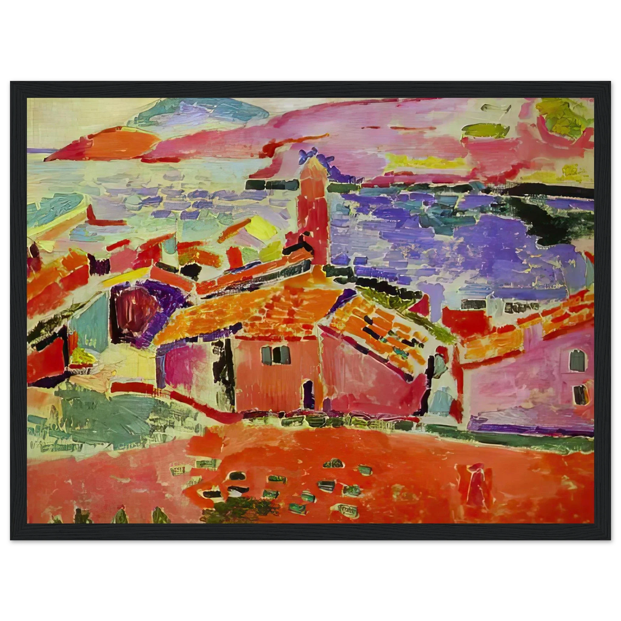 View of Collioure by Henri Matisse – Fauvist Seaside Landscape Print