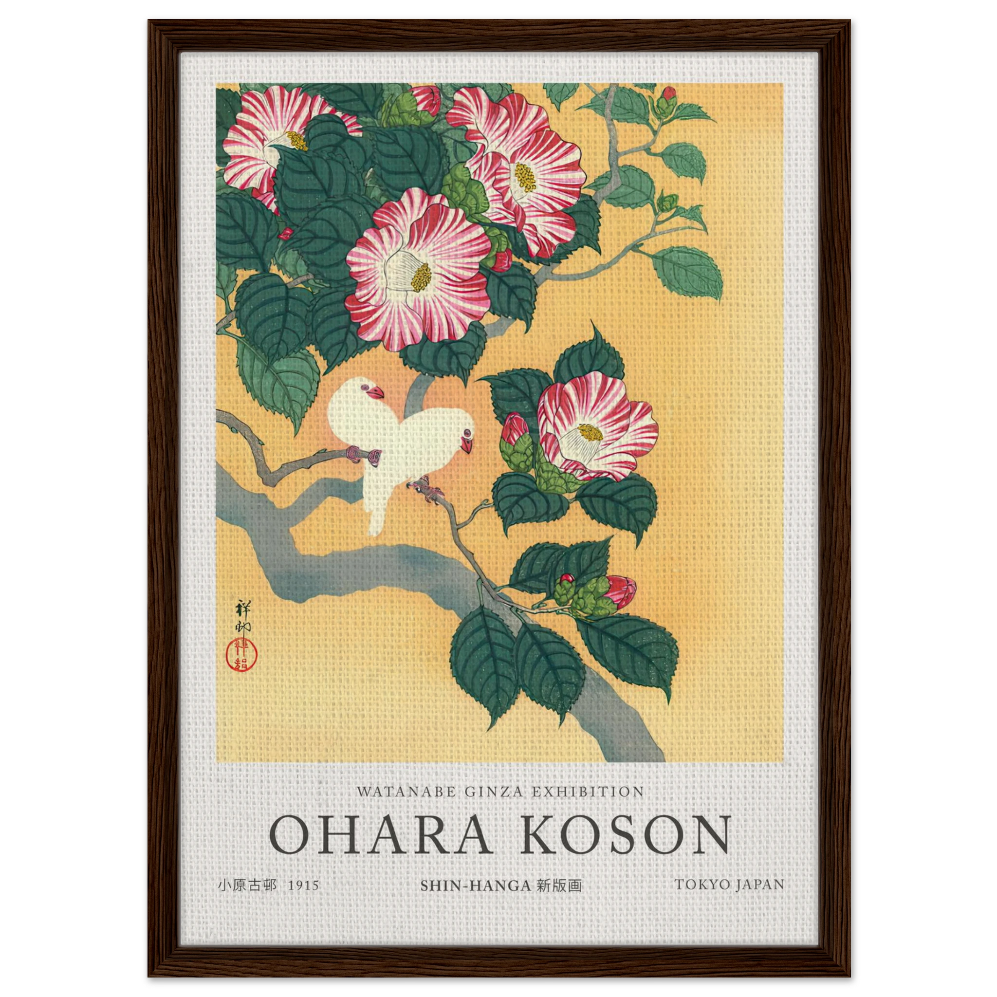 Camellia And Rice Birds 1929 - Ohara Koson