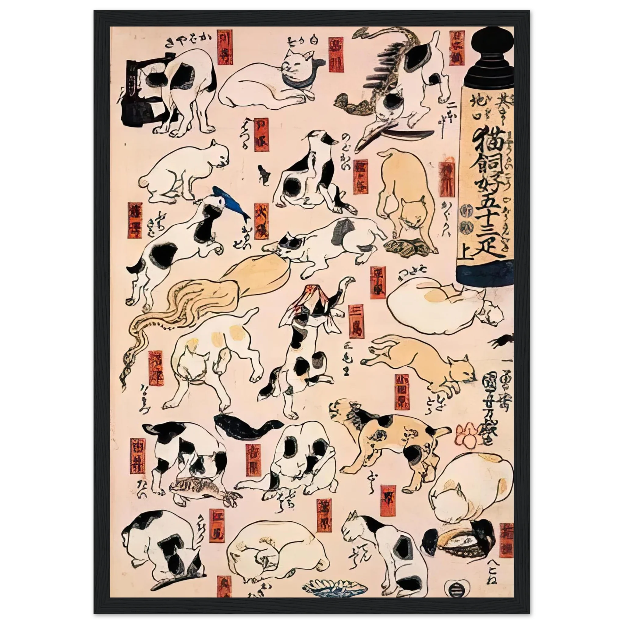 Cats of the Tokaido – Kuniyoshi Japanese Ukiyo-e Art Print