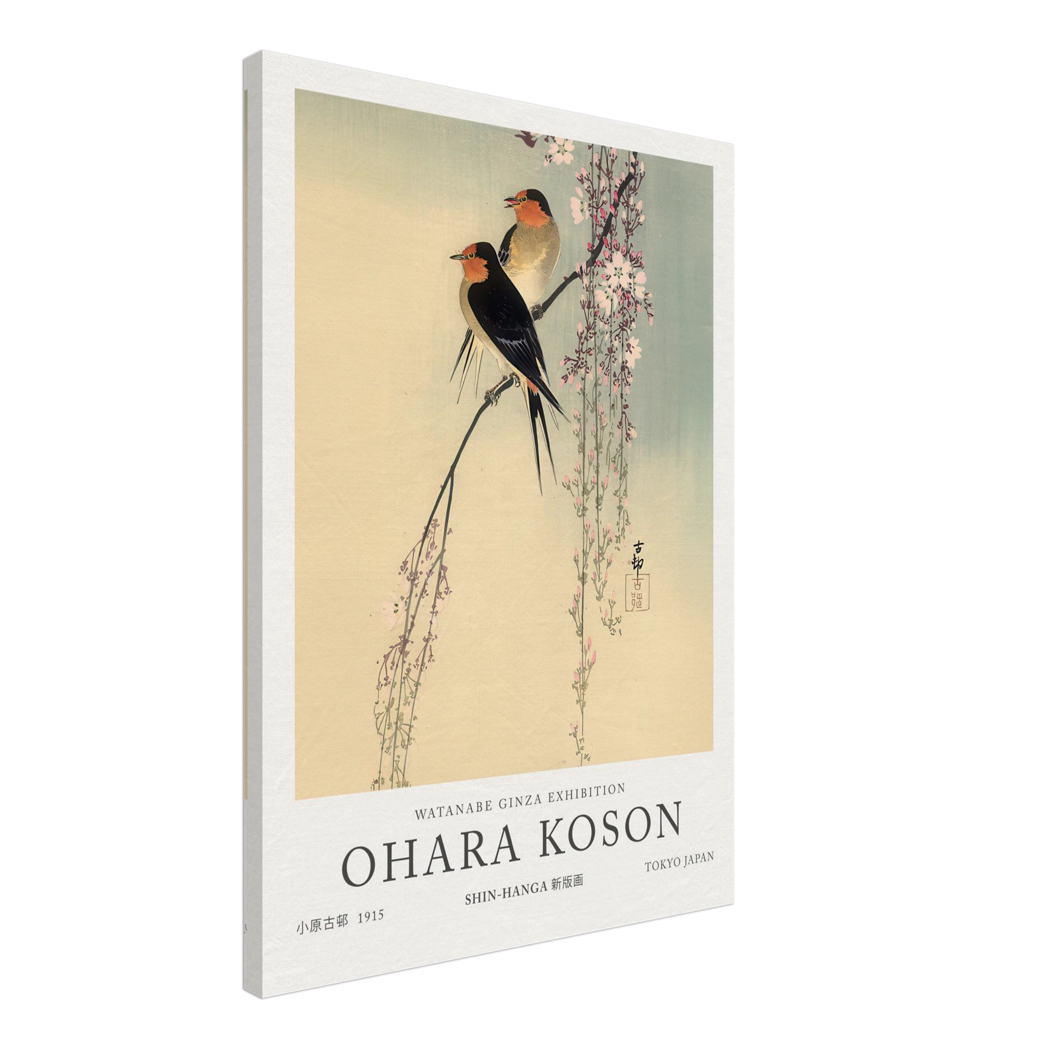 Swallows With Cherry Blossom - Ohara Koson