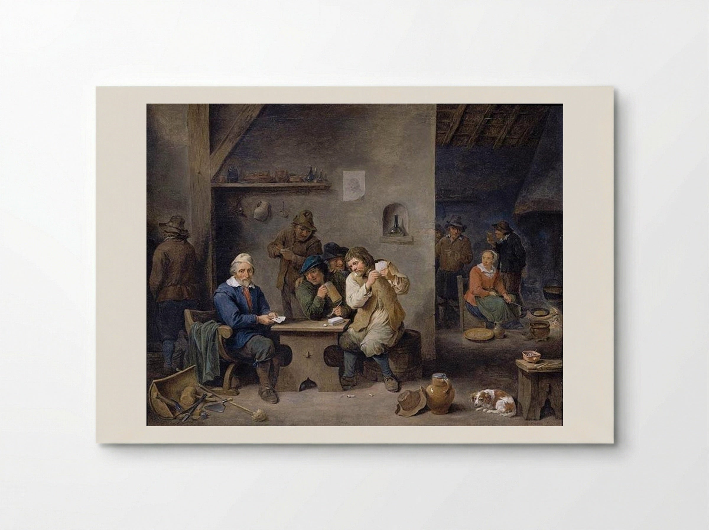 Figures Gambling in a Tavern - David Teniers the Younger - Poster