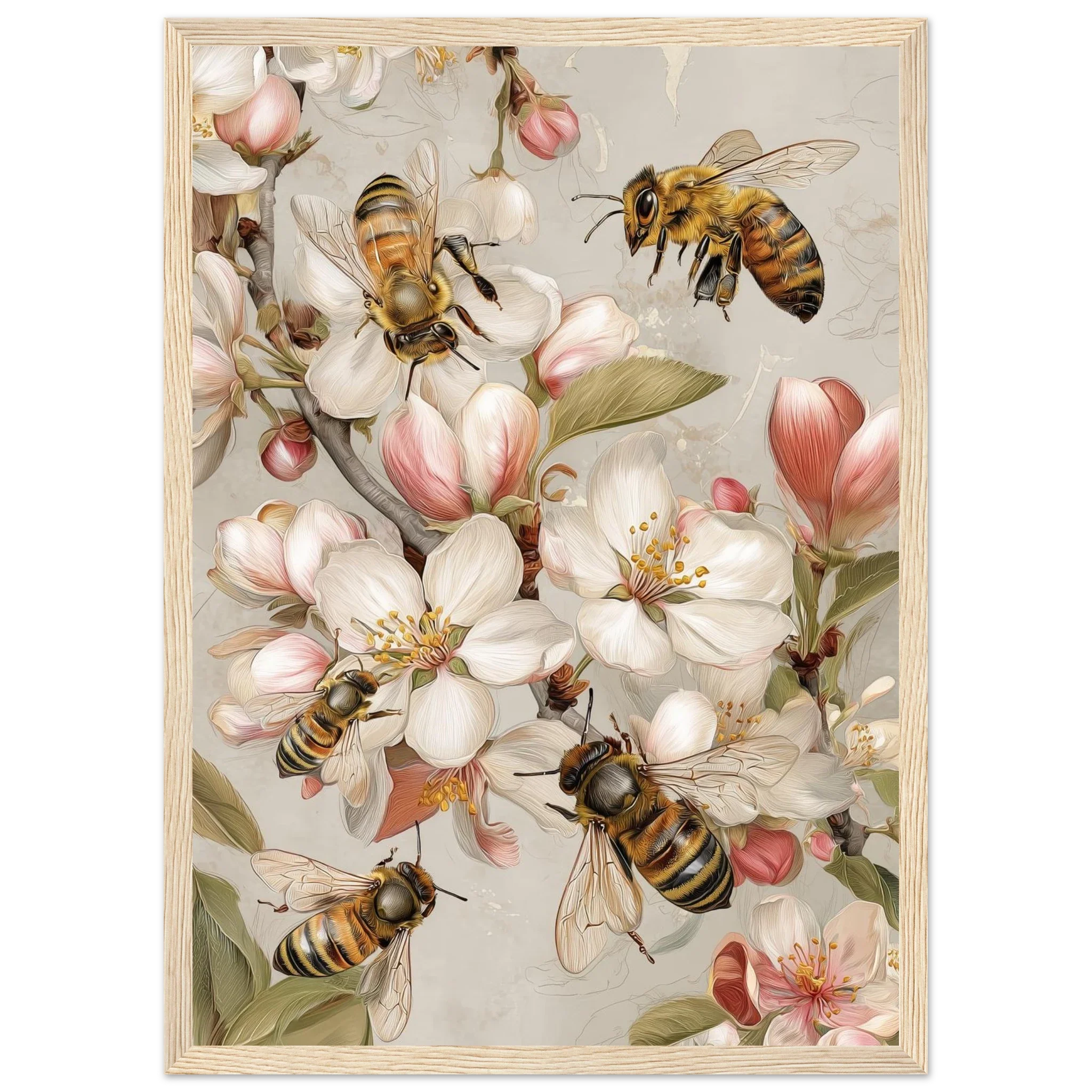 Blossom and Honeybee Harmony