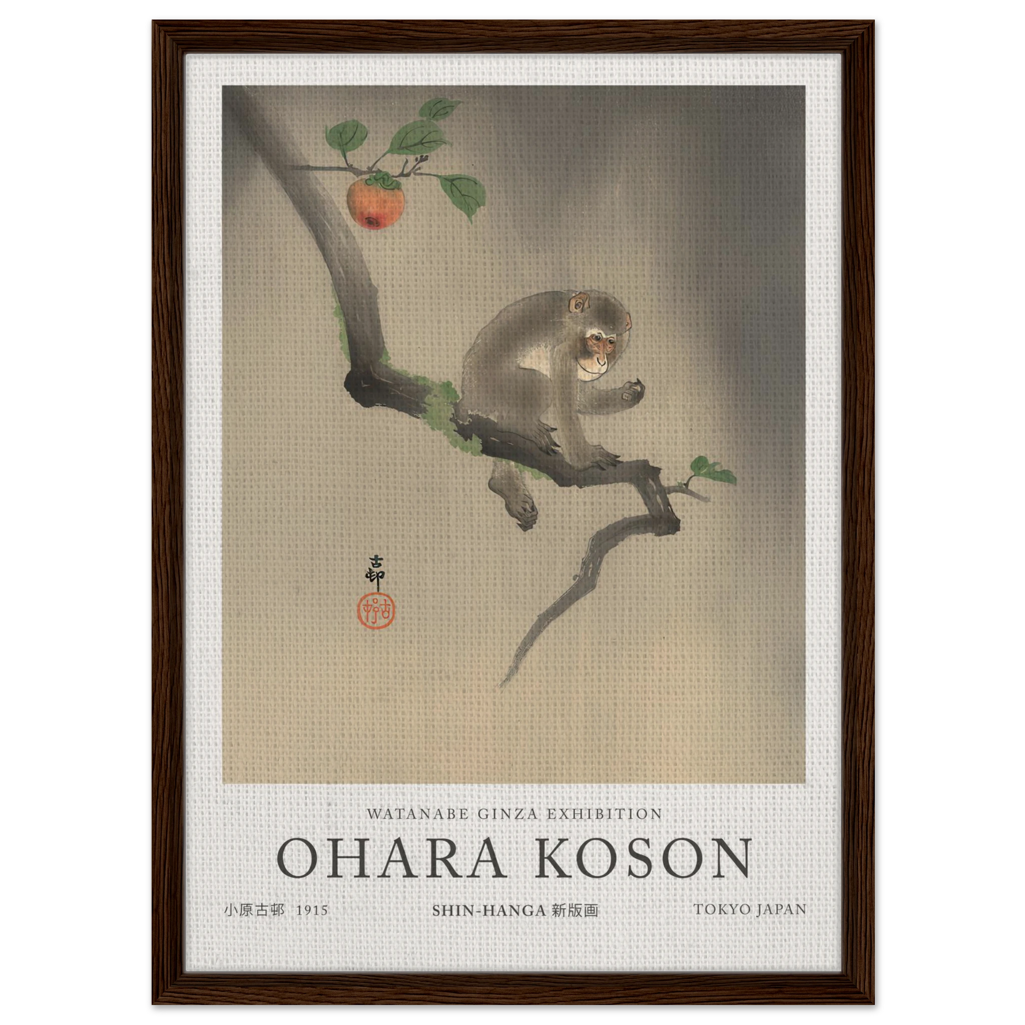 Monkey On The Tree - Ohara Koson