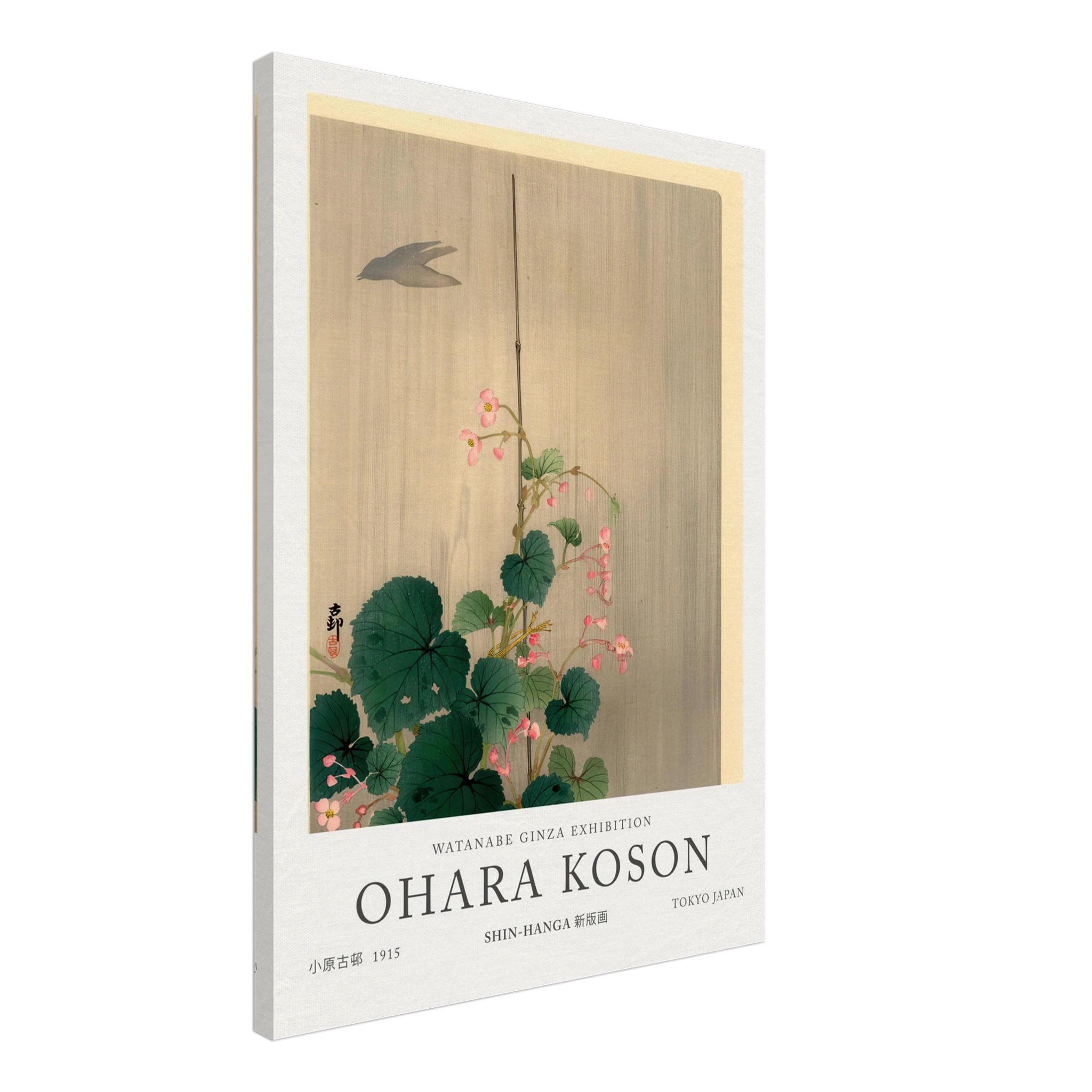 Bird And Begonias - Ohara Koson