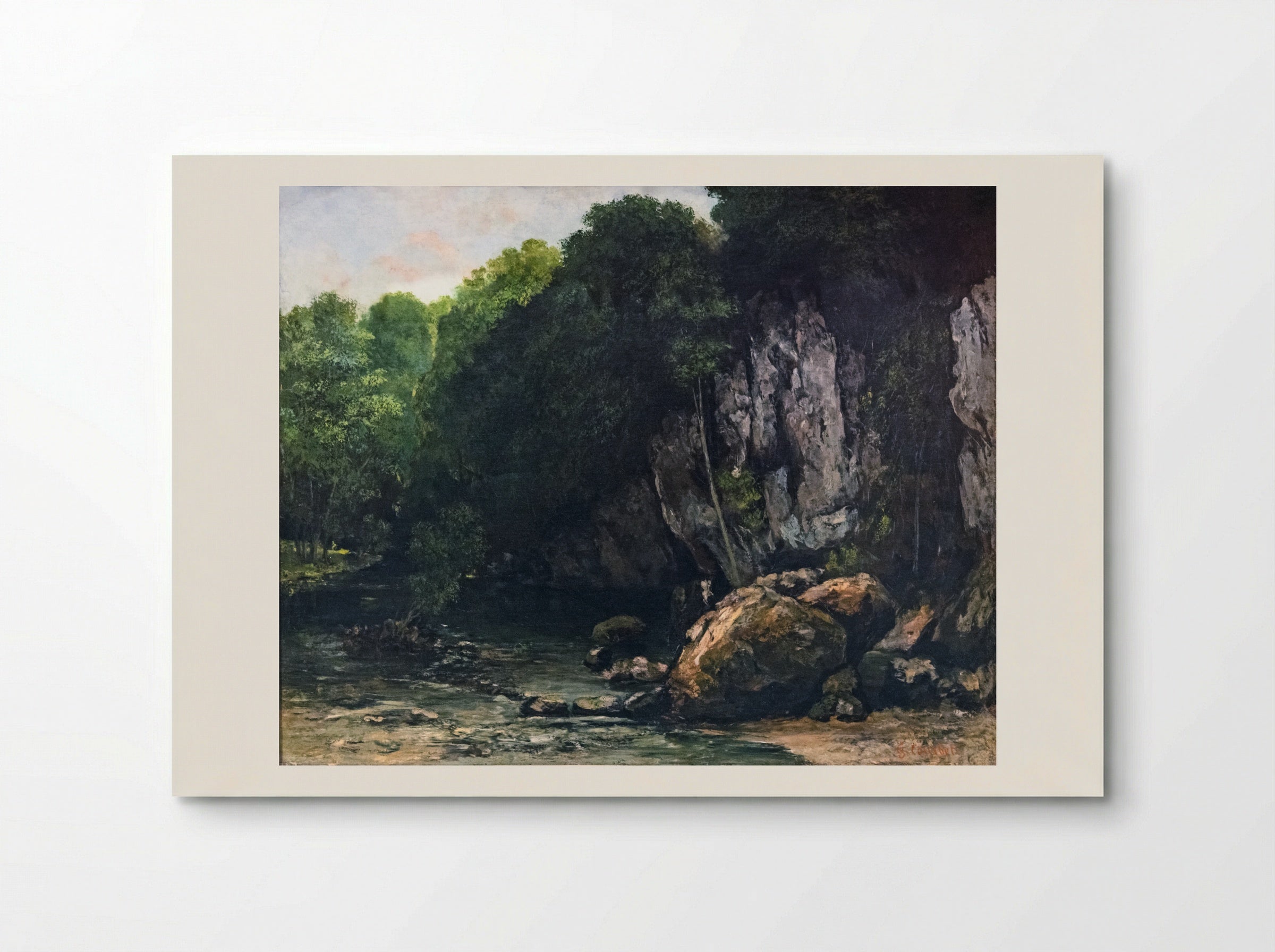 A Brook at Le Puits Noir, near Ornans - Gustave Courbet - Poster