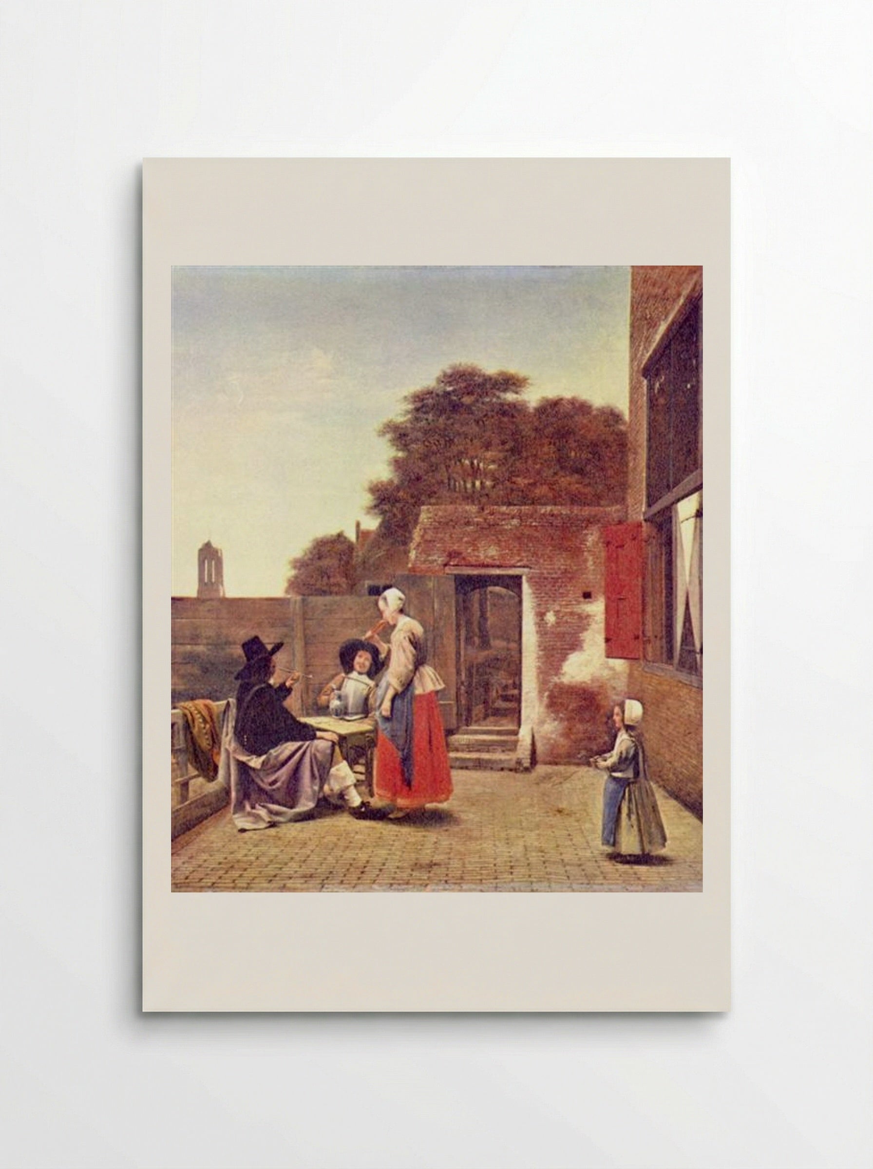 A Dutch Courtyard - Pieter de Hooch - Poster
