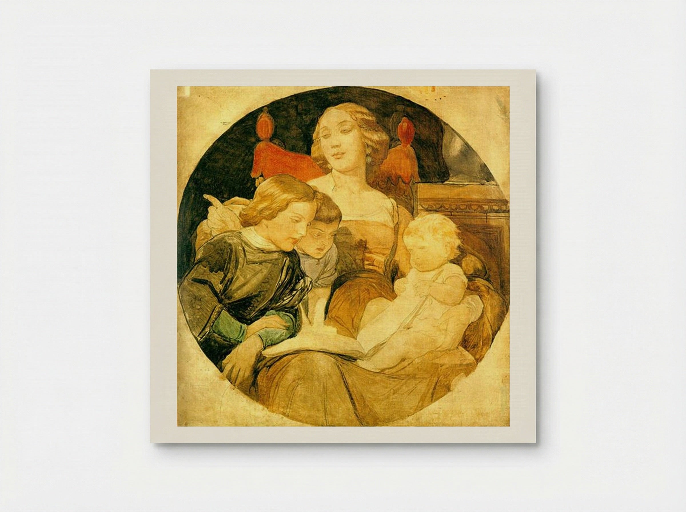 A Family Scene - Paul Delaroche - Poster