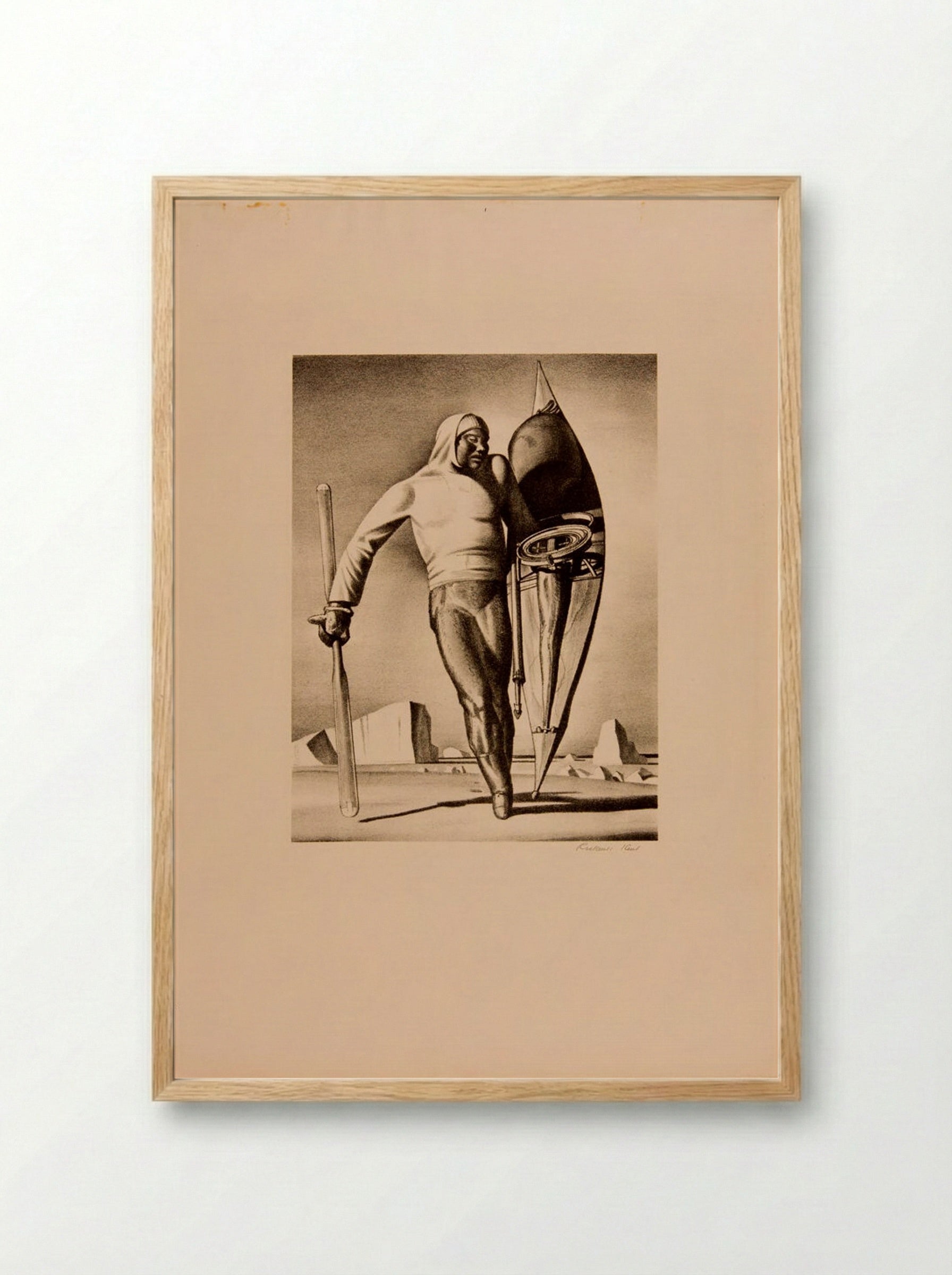 A Kayaker - Rockwell Kent - Framed Print Wood