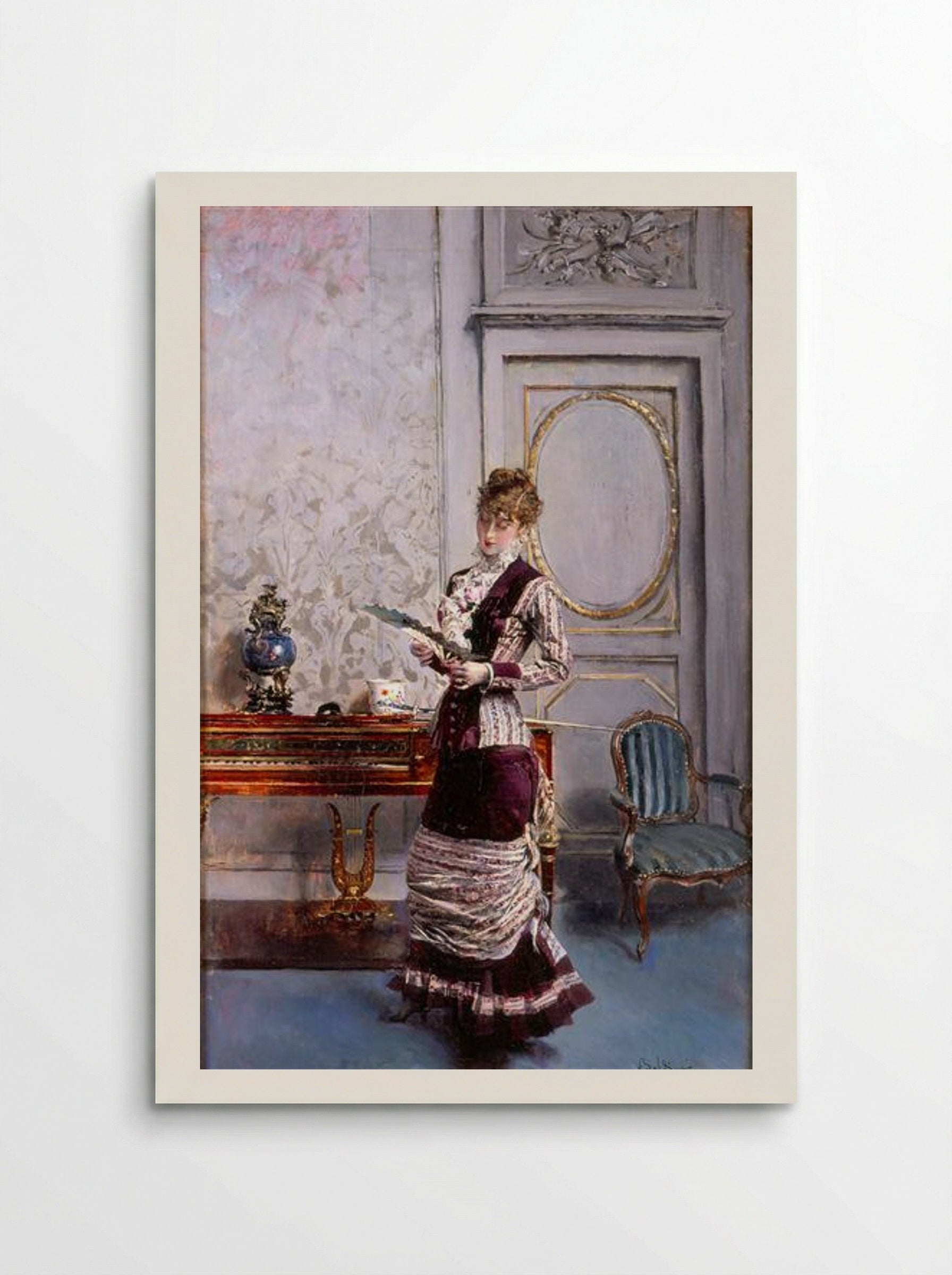 A Lady Admiring a Fan - Giovanni Boldini - Poster