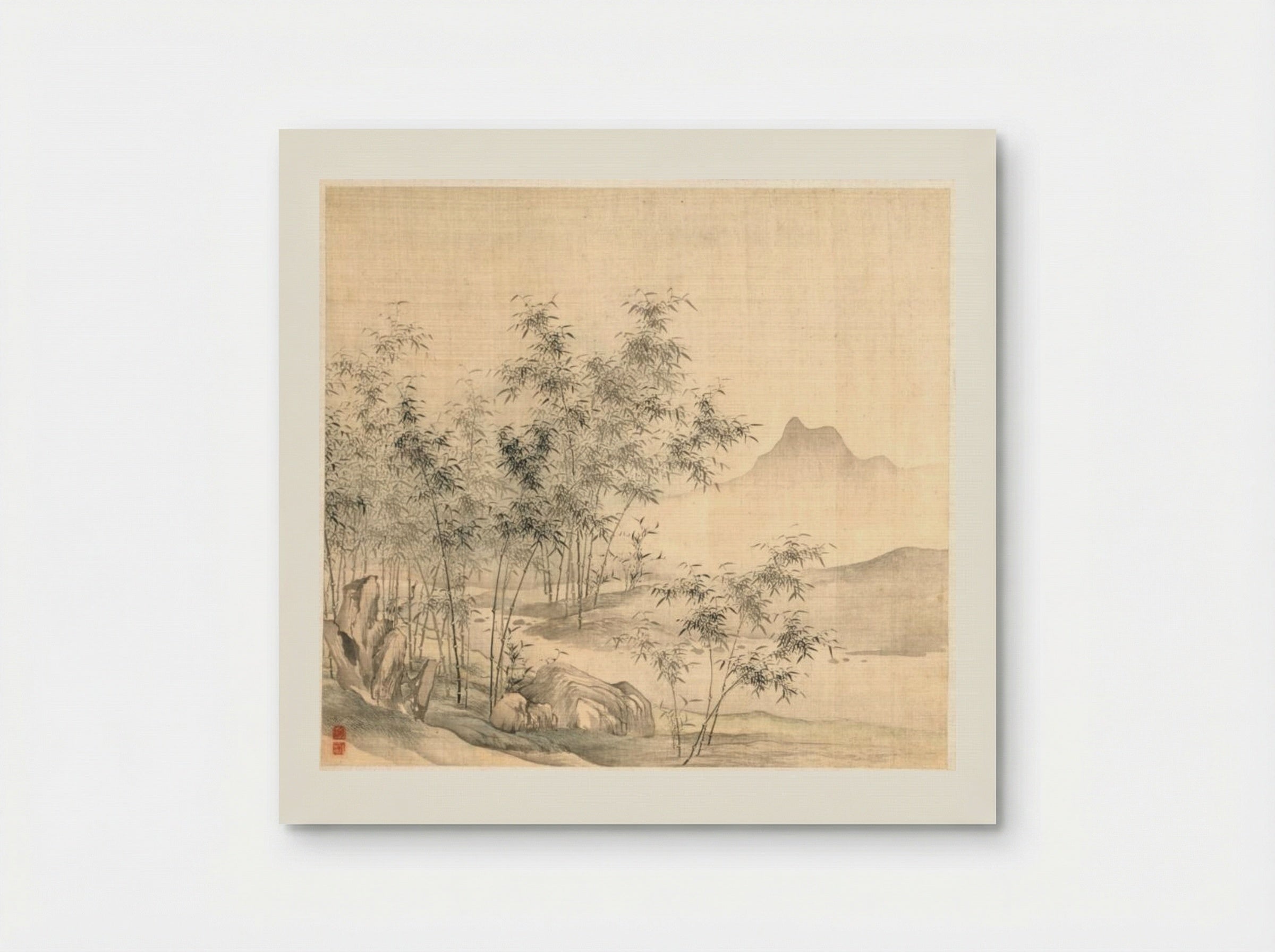 A Solitary Crane in the Bamboo Grove - Tao Hong - Poster