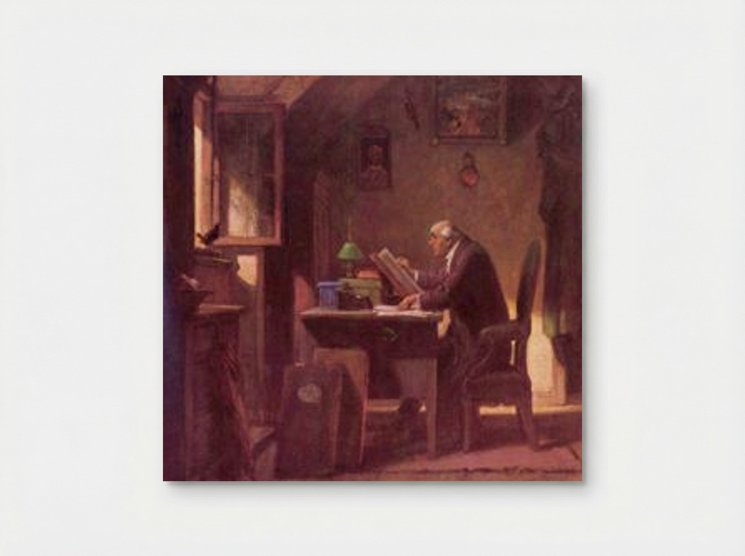 A Visit - Carl Spitzweg - Poster