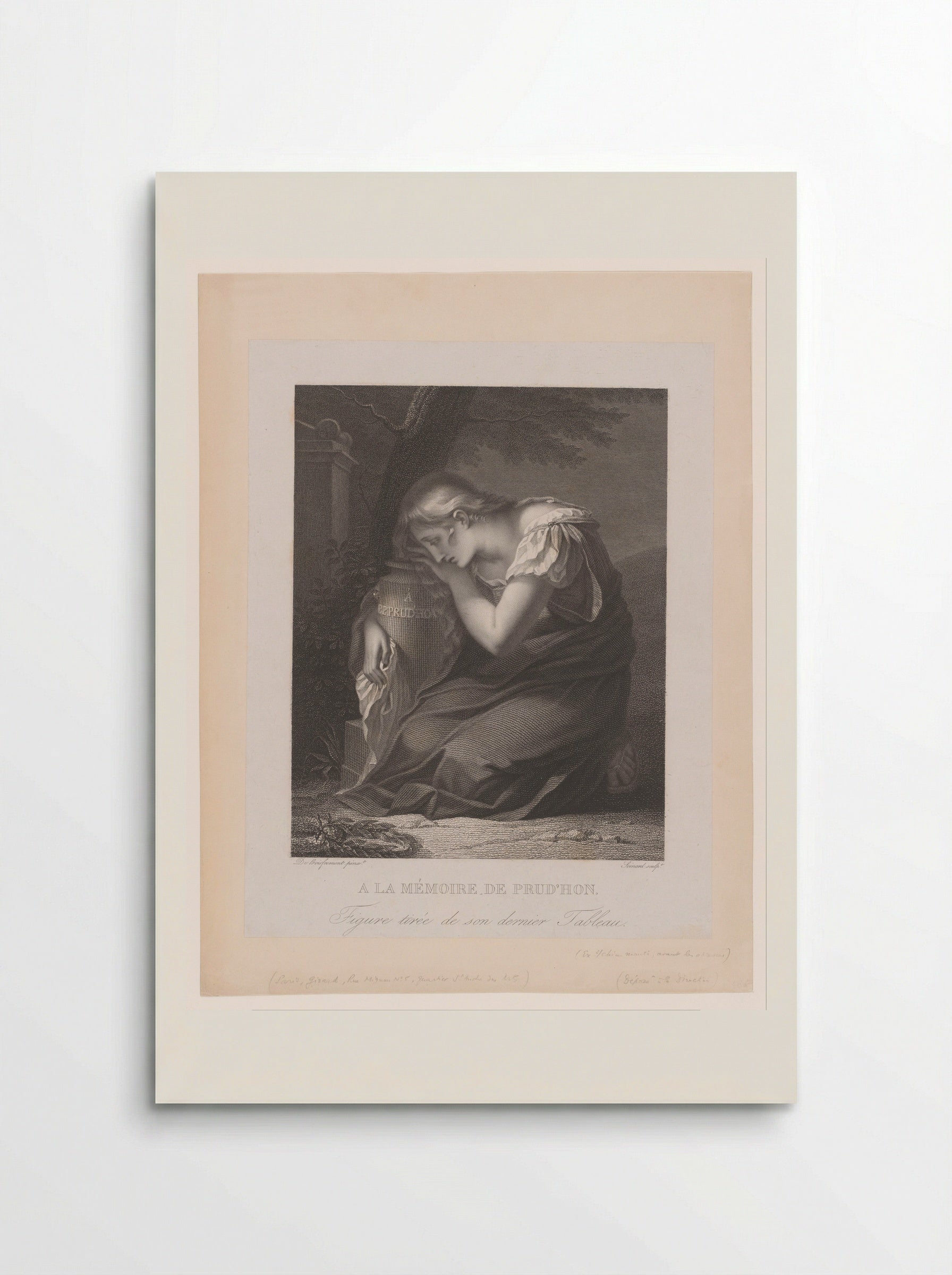 A la mémoire de Prud'hon - Alexis François Girard - Poster