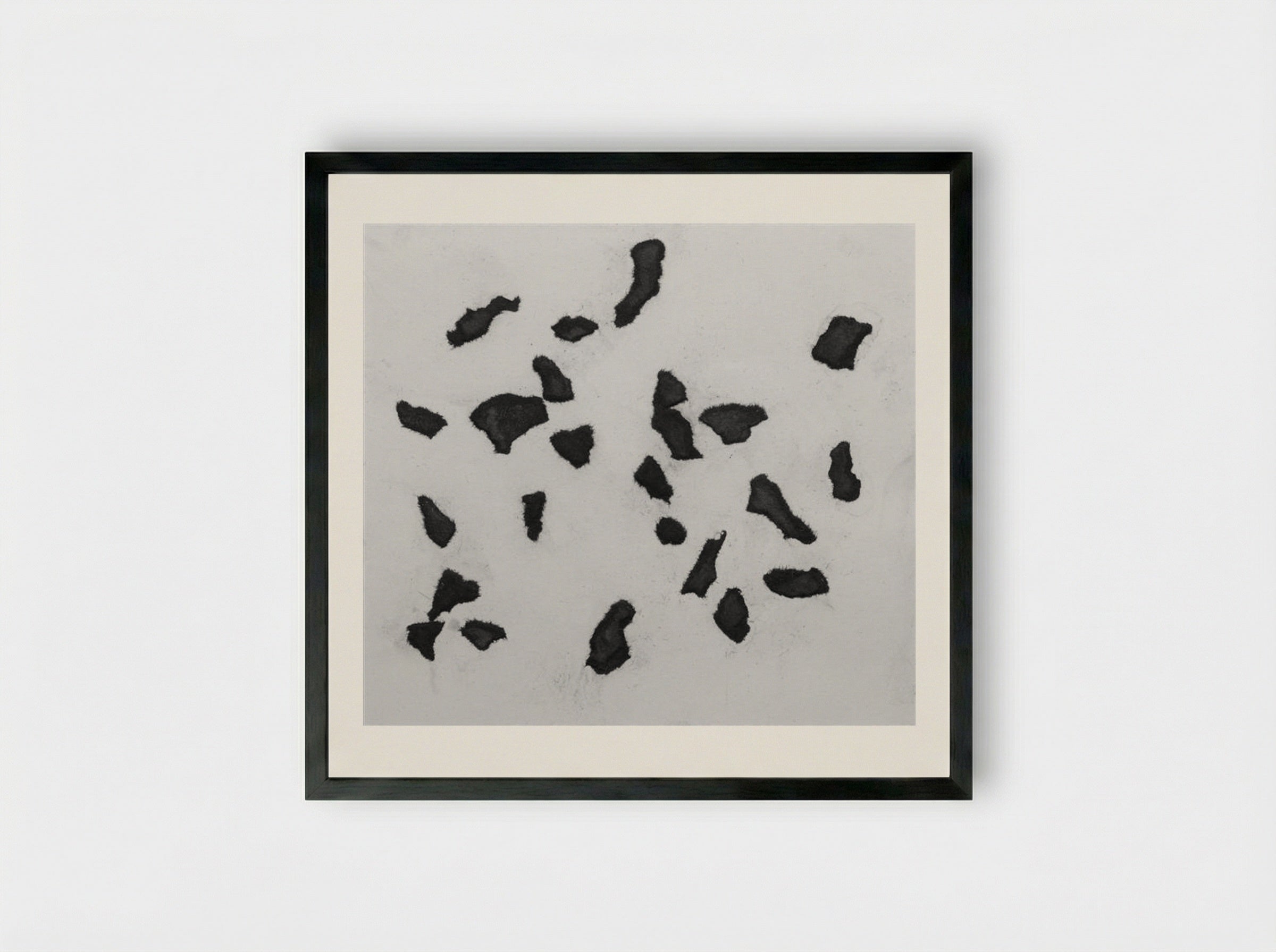 According to the Laws of Chance - Jean Arp - Framed Print Black