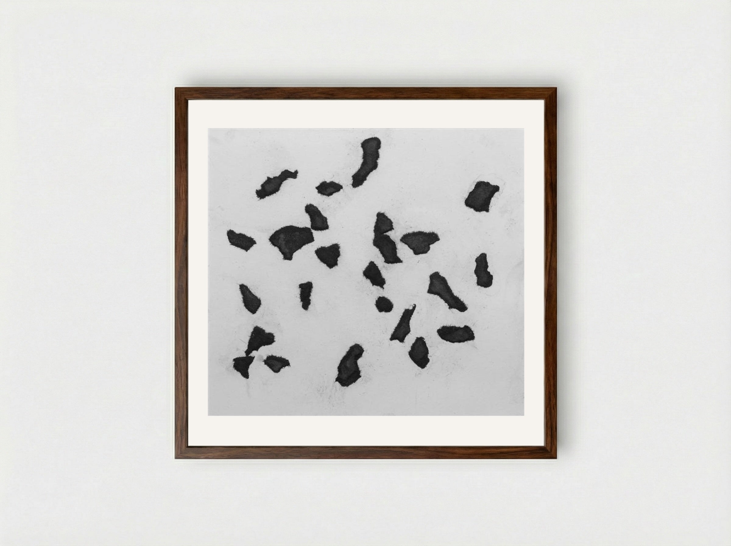 According to the Laws of Chance - Jean Arp - Framed Print Dark Wood