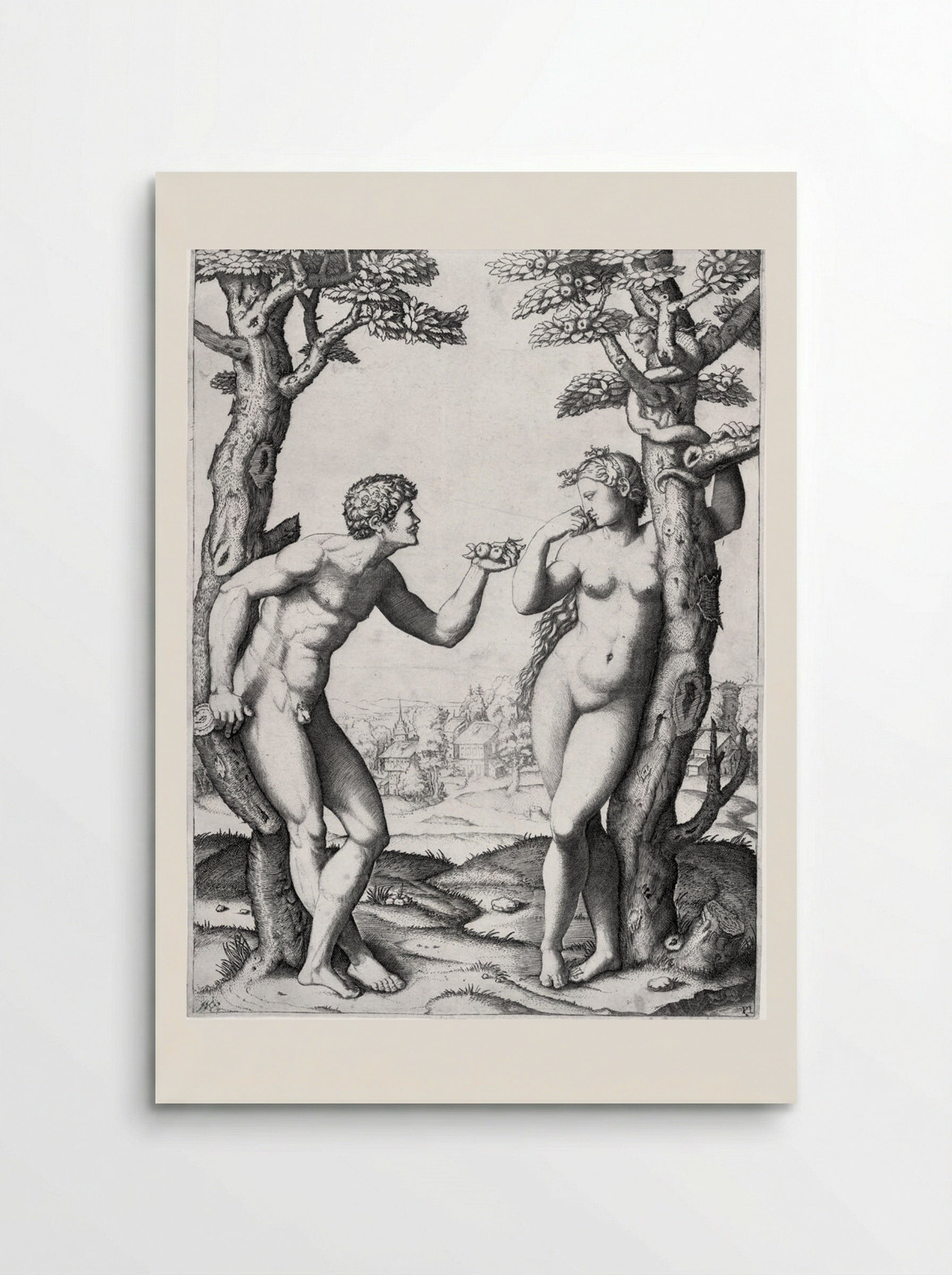 Adam and Eve - Marcantonio Raimondi - Poster
