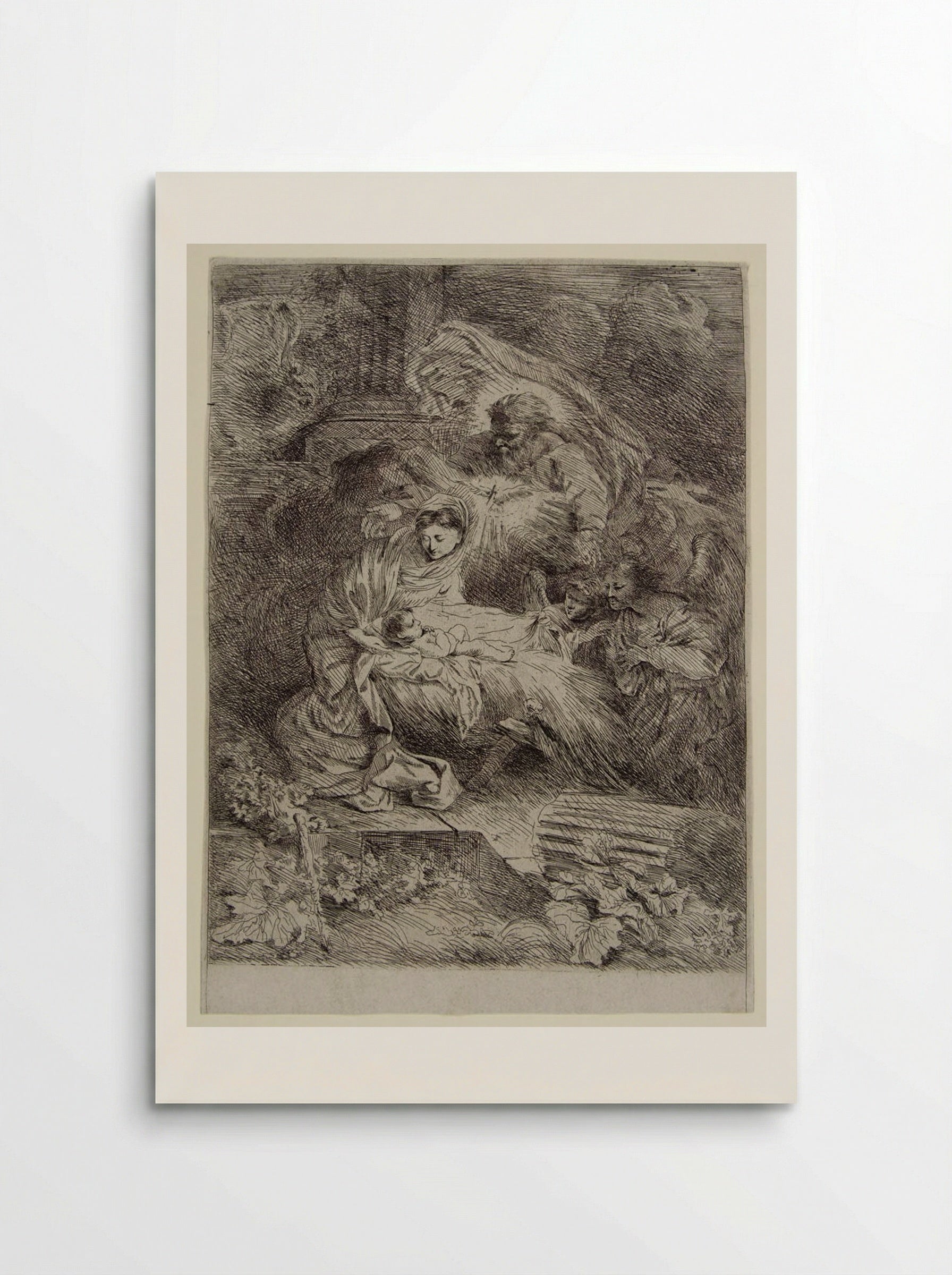 Adoration of the Shepherds - Giovanni Benedetto Castiglione - Poster