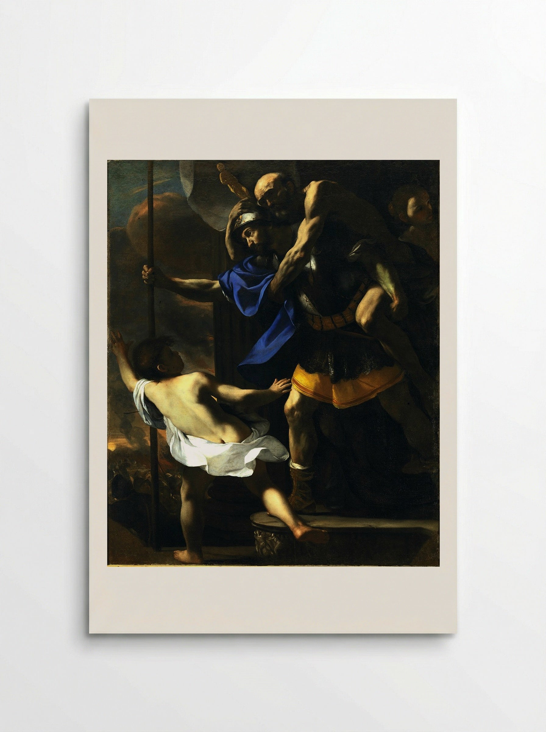 Aeneas, Anchises and Ascanius Fleeing Troy - Mattia Preti - Poster