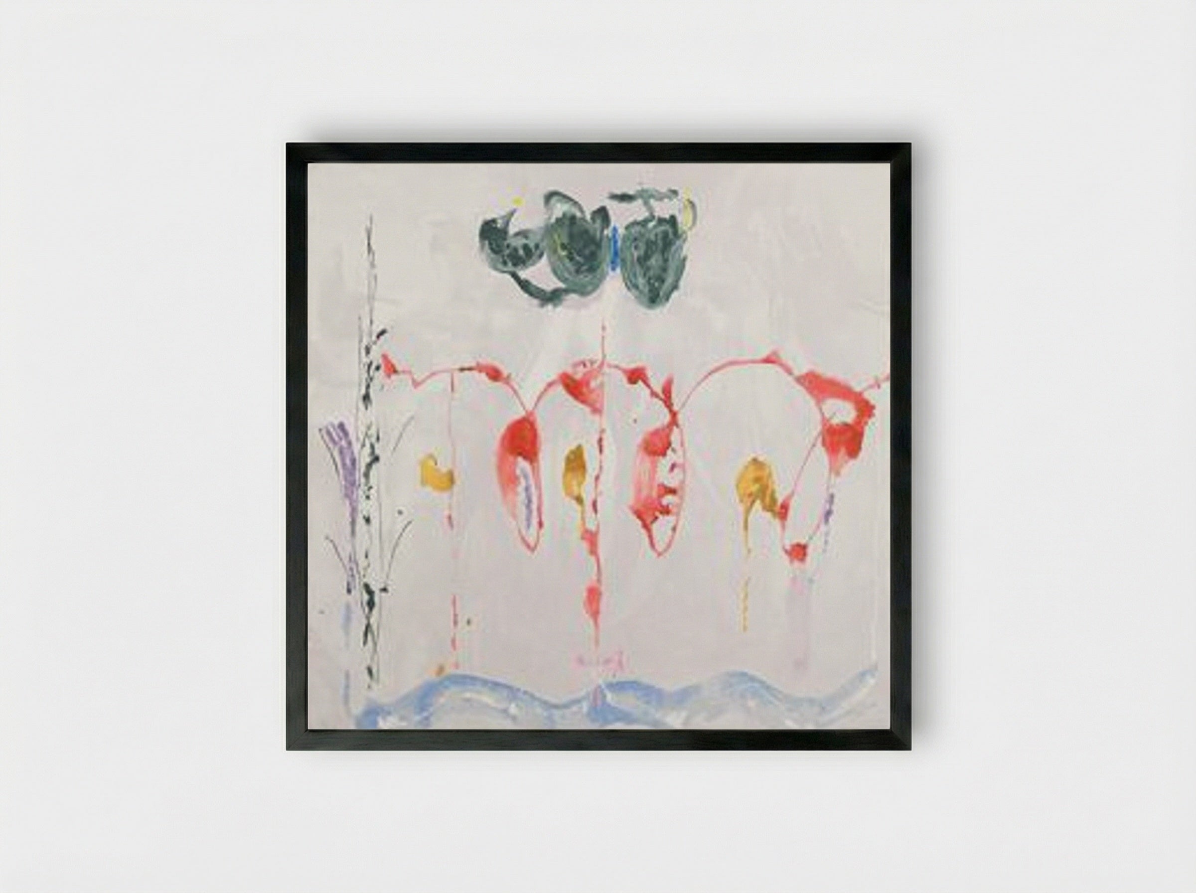 Aerie - Helen Frankenthaler - Framed Print Black