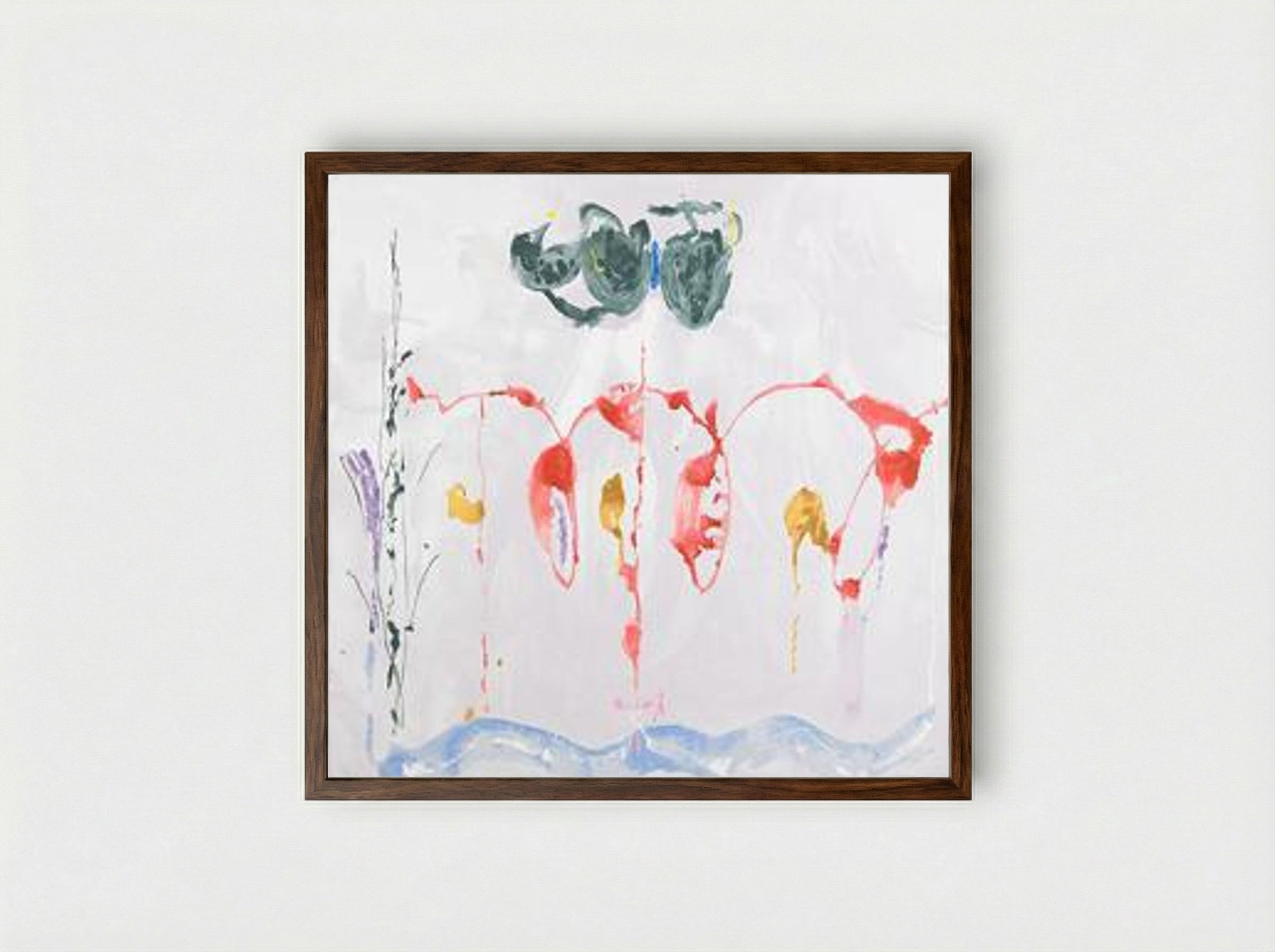 Aerie - Helen Frankenthaler - Framed Print Dark Wood