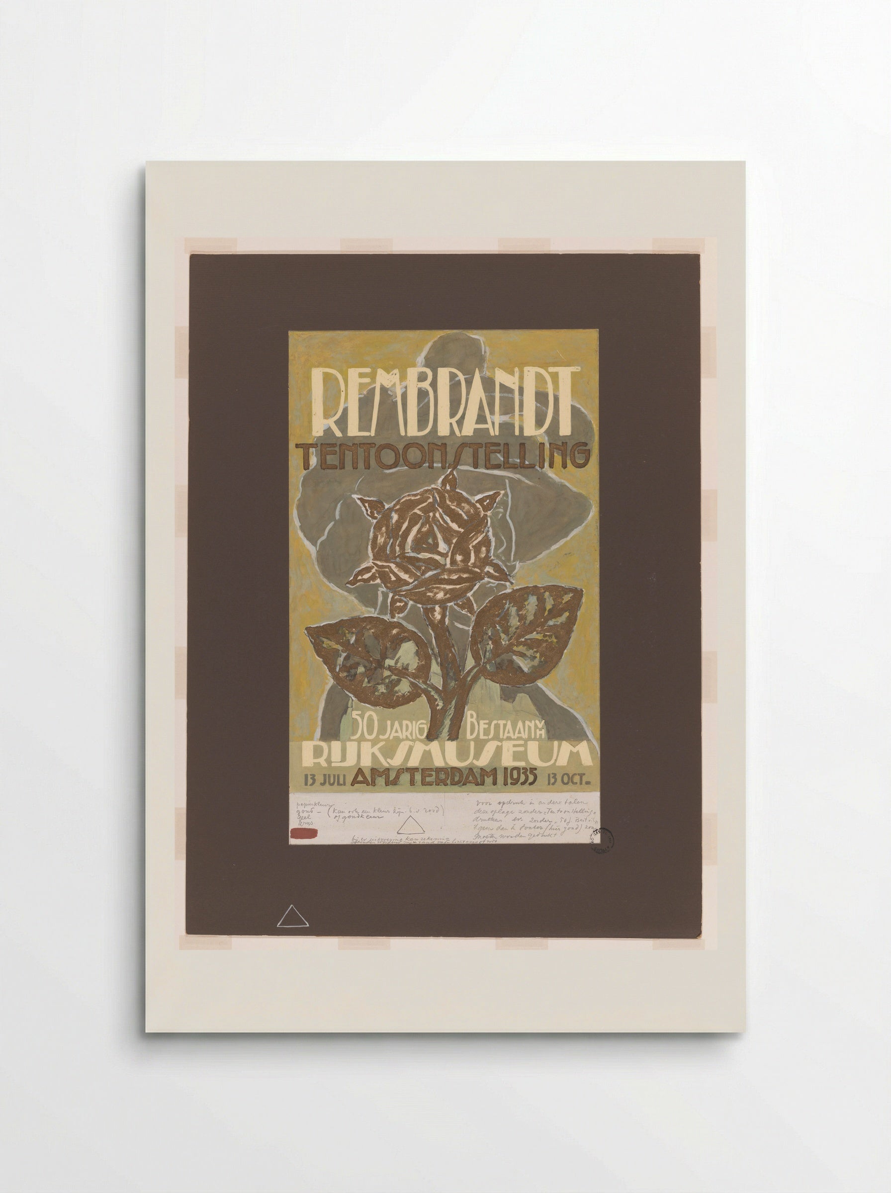 Affiche Rembrandt Tentoonstelling, 1935 (ontwerp) - Leo Gestel - Poster