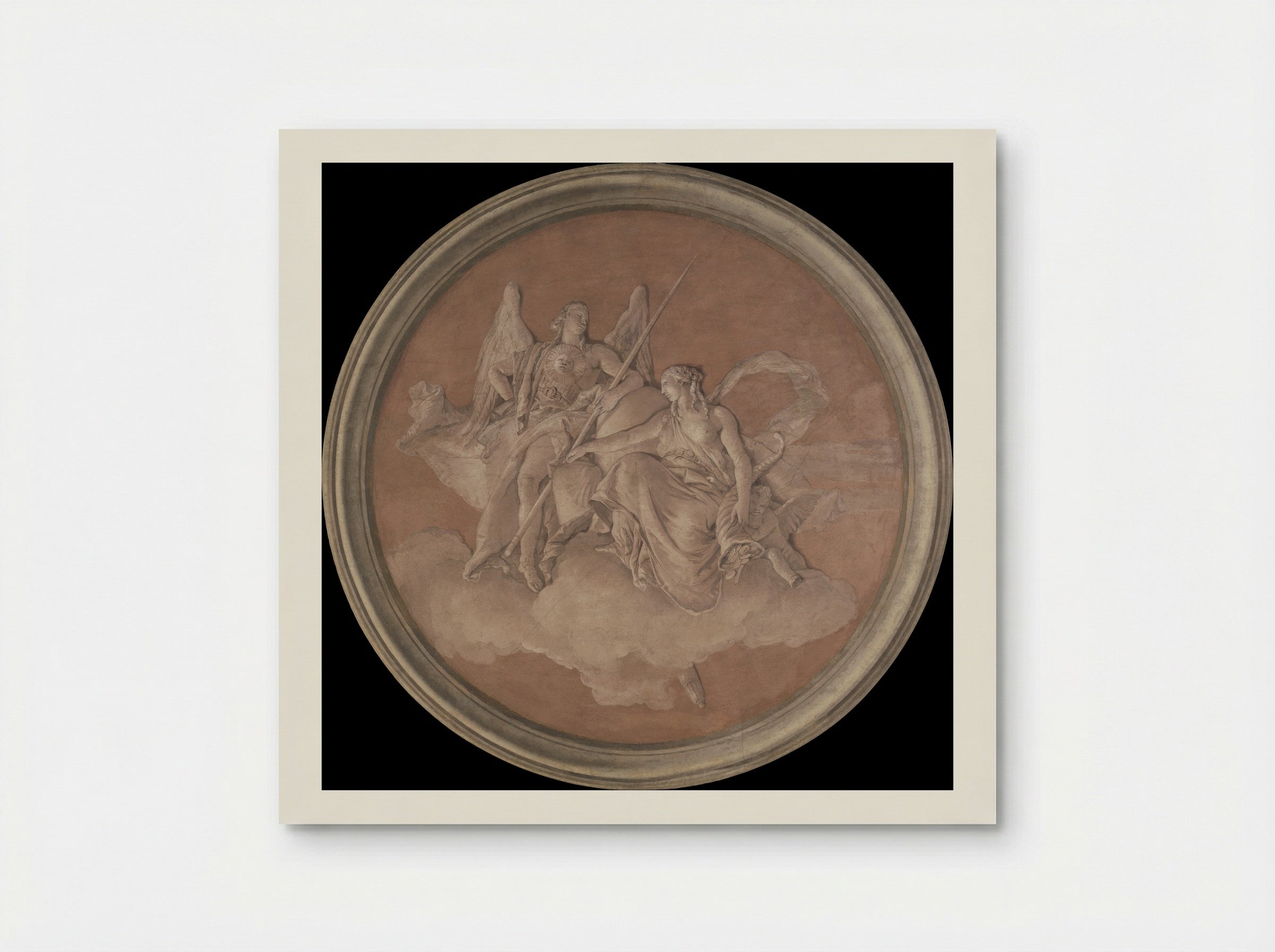 Allegorical Figures Representing Virtue and Abundance - Giovanni Battista Tiepolo - Poster