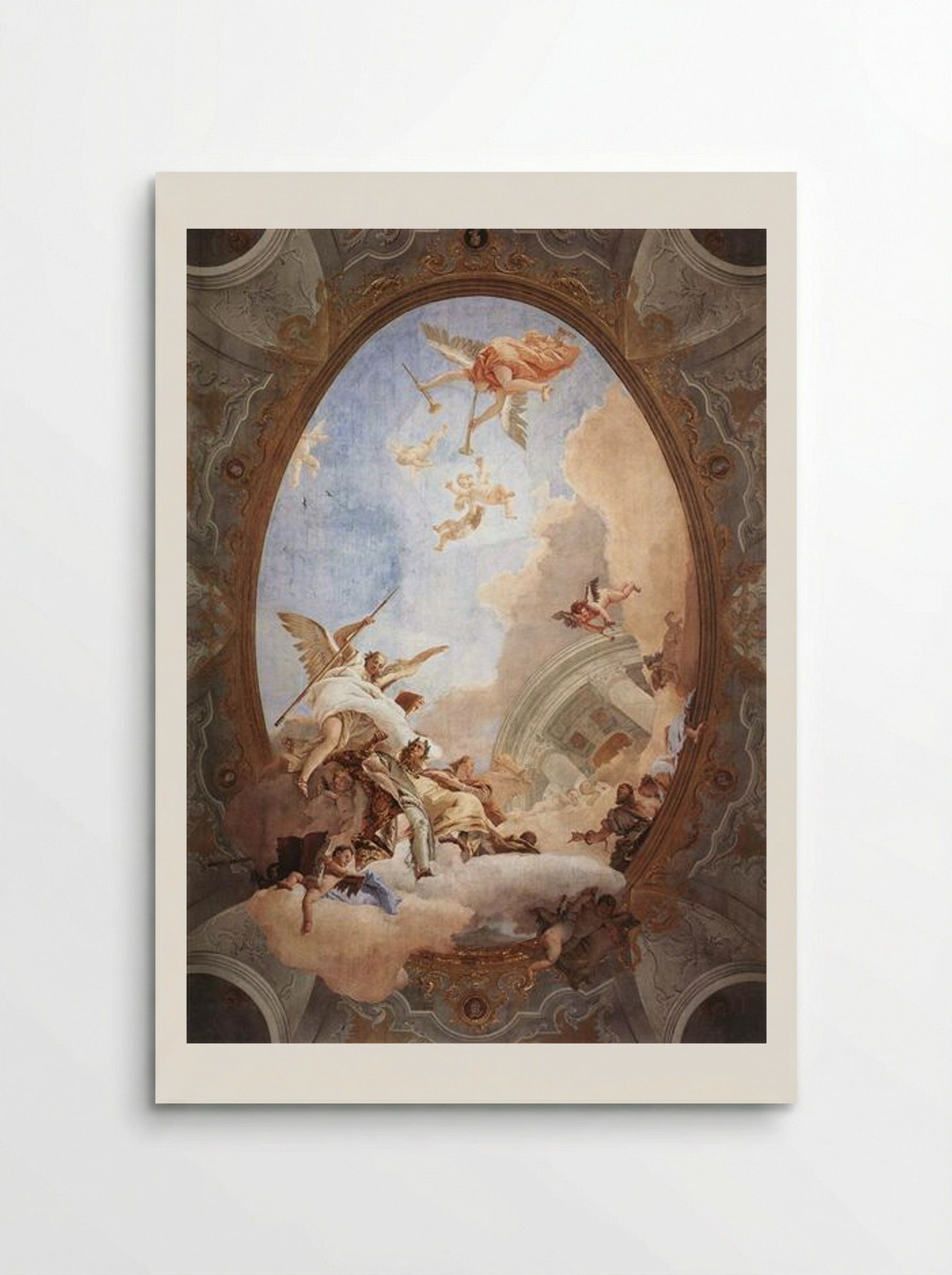 Allegory of Merit Accompanied by Nobility and Virtue - Giovanni Battista Tiepolo - Poster