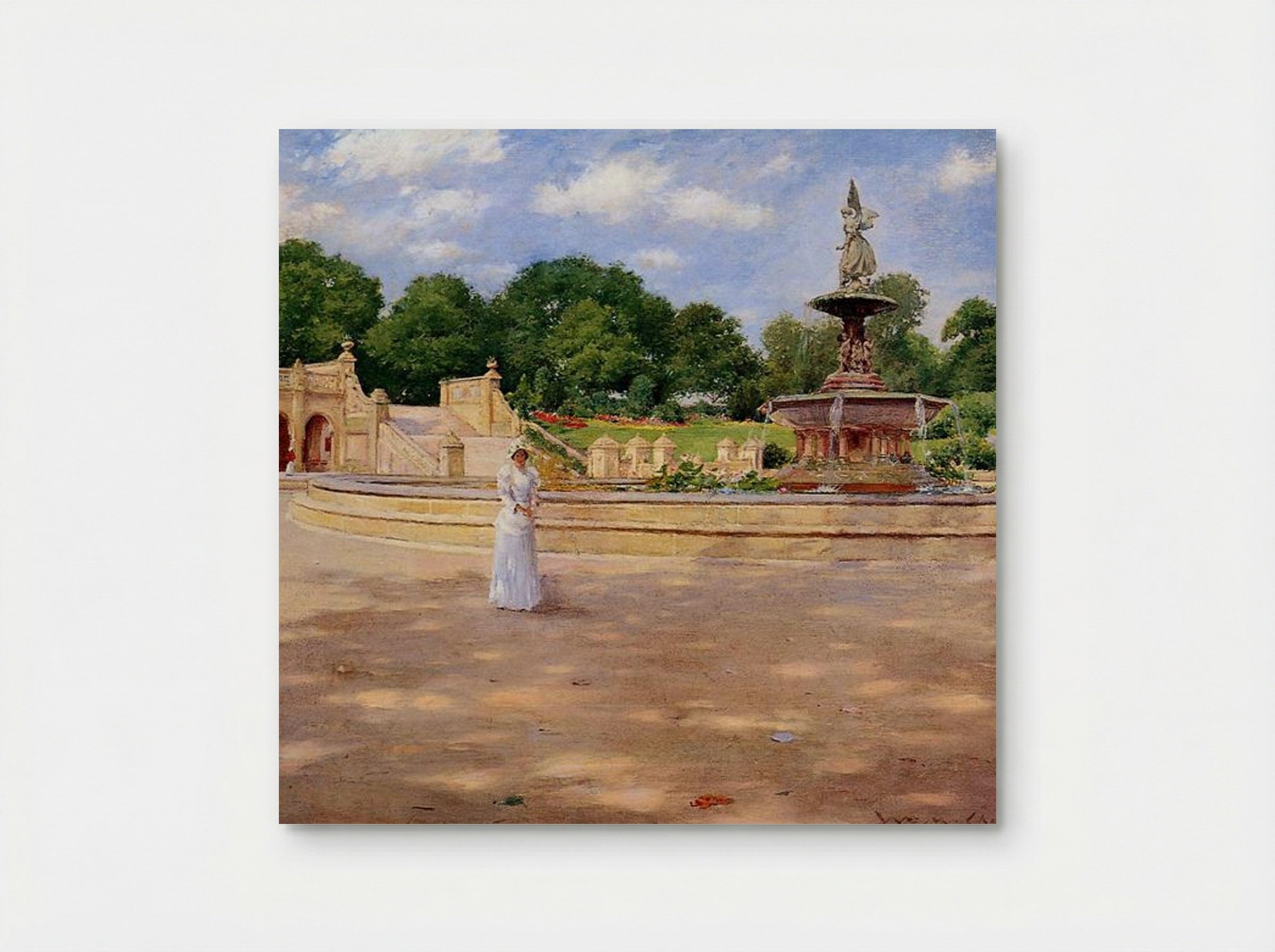 An Early Stroll in the Park - William Merritt Chase - Poster