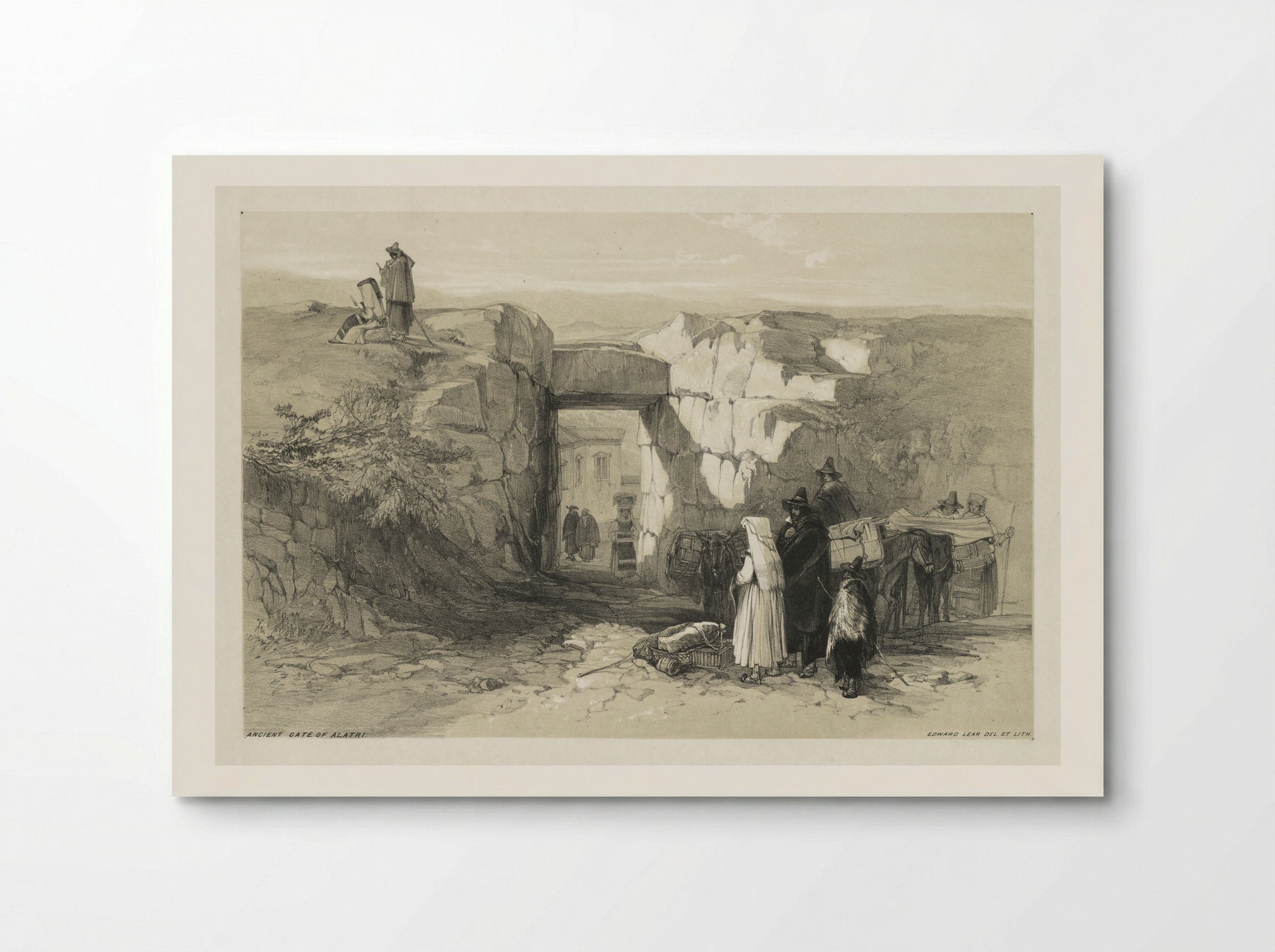 Ancient Gate of Alatri - Edward Lear - Poster