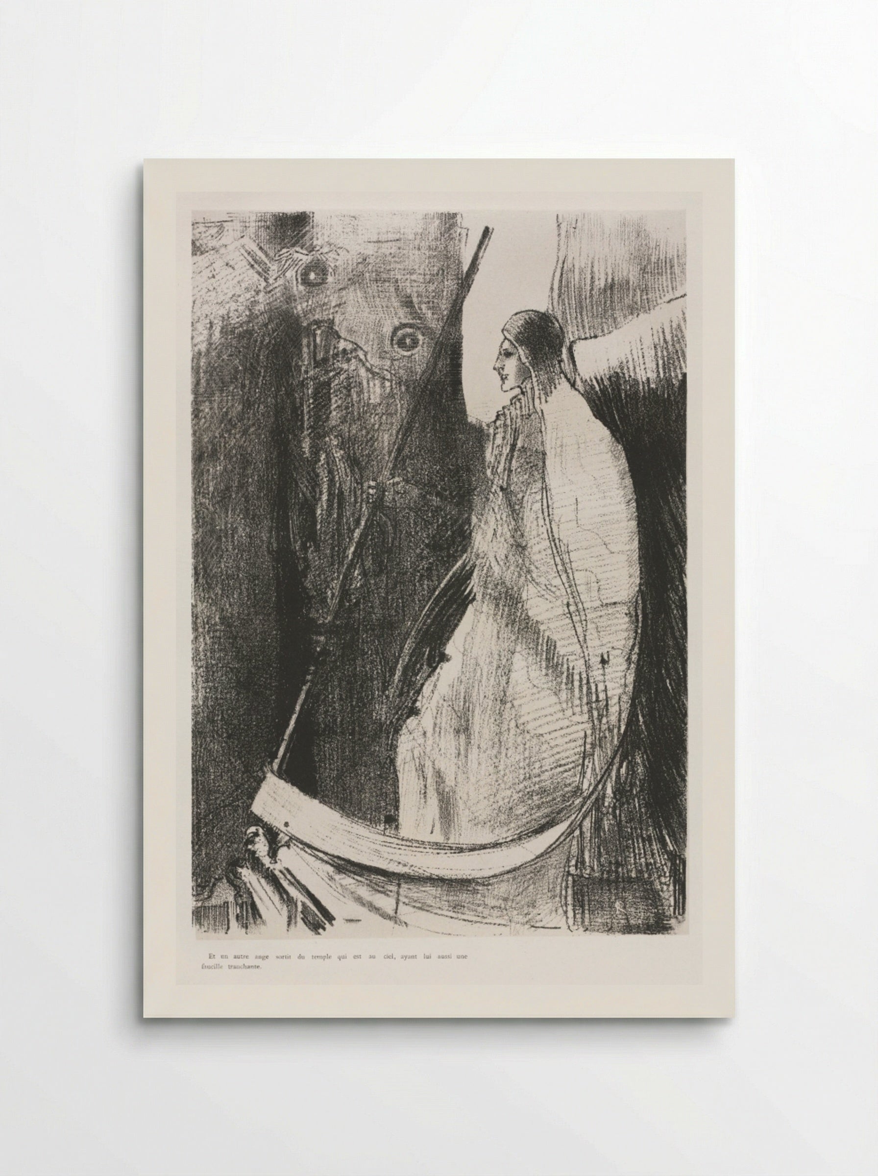 And Another Angel Came Out of the Temple which is in Heaven, and He also Having a Sharp Sickle - Odilon Redon - Poster