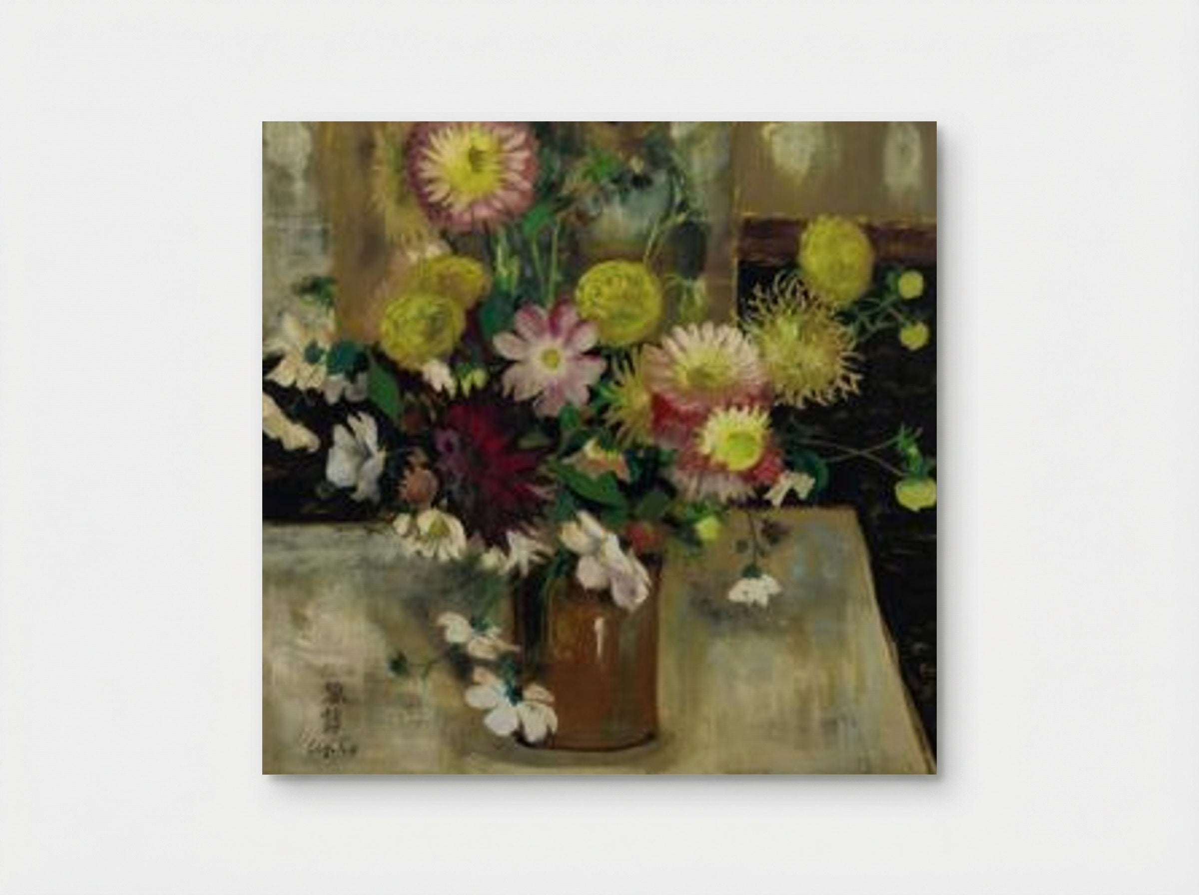 Anemones and Dahlias - Le Pho - Poster