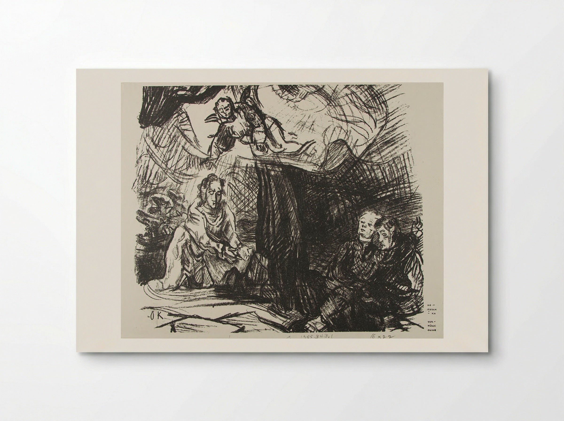 Annunciation, from Bildermann - Oskar Kokoschka - Poster