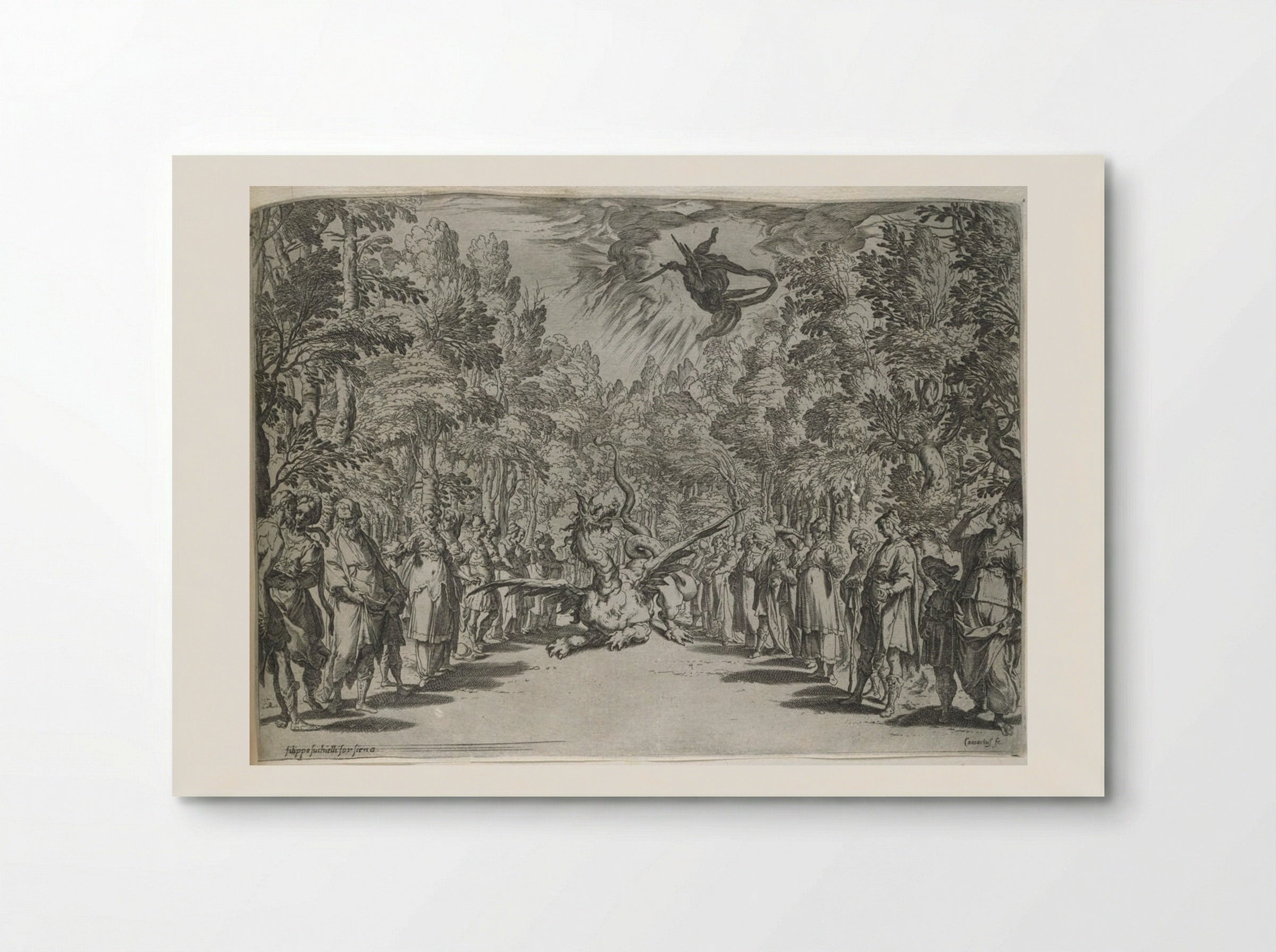 Apollo and the Python - Agostino Carracci - Poster