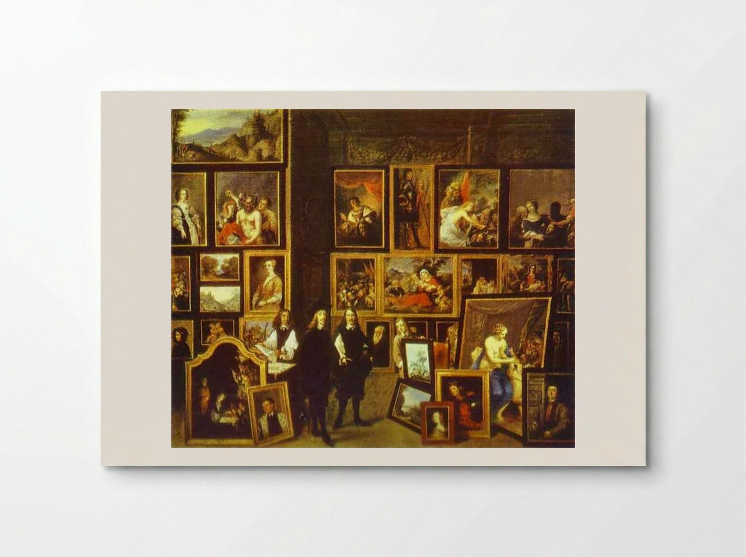 Archduke Leopold Wilhelm in his Picture Gallery, with the artist and other figures - David Teniers the Younger - Poster
