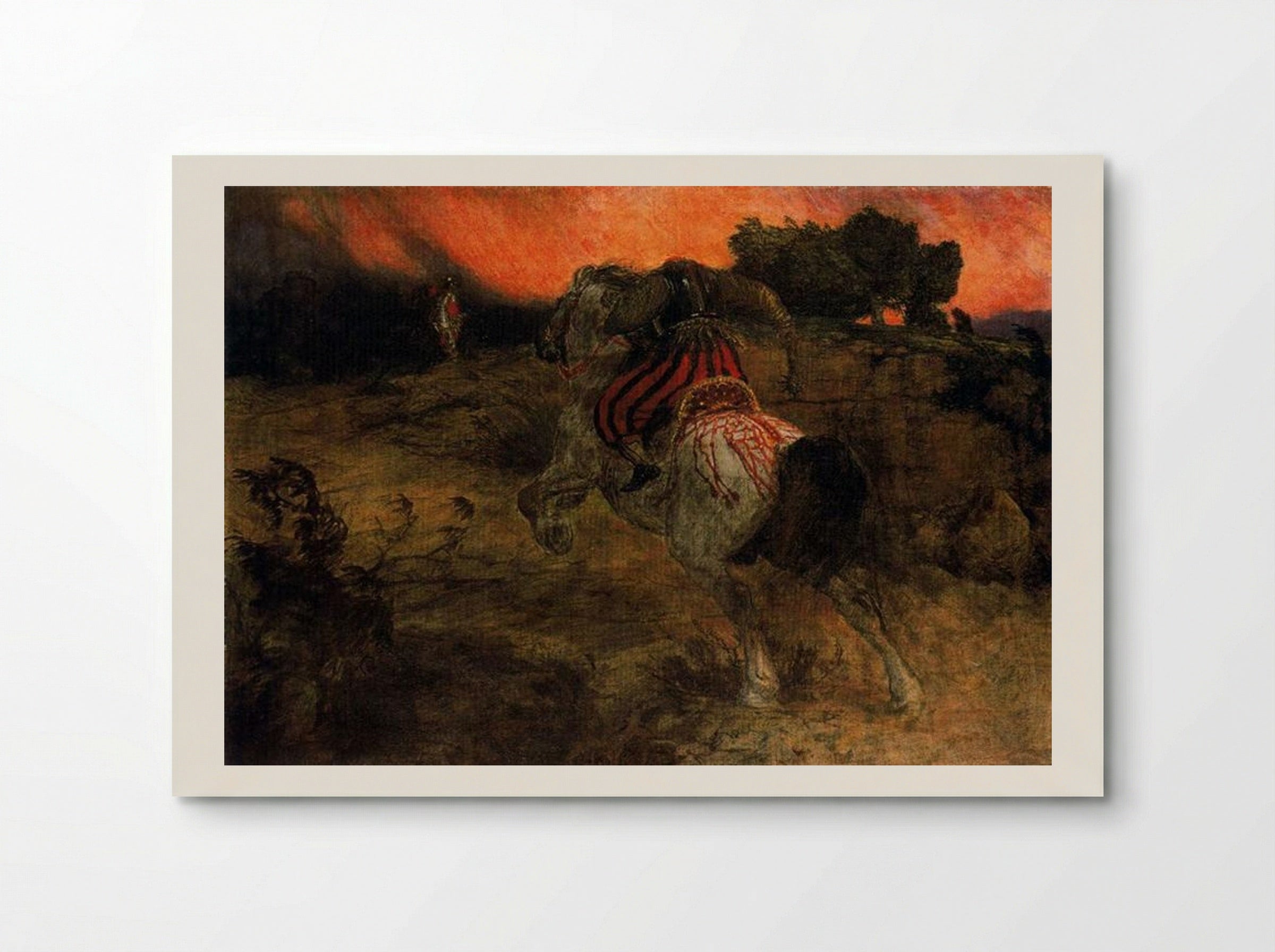 Astolf Rides Away with His Head Lost - Arnold Böcklin - Poster