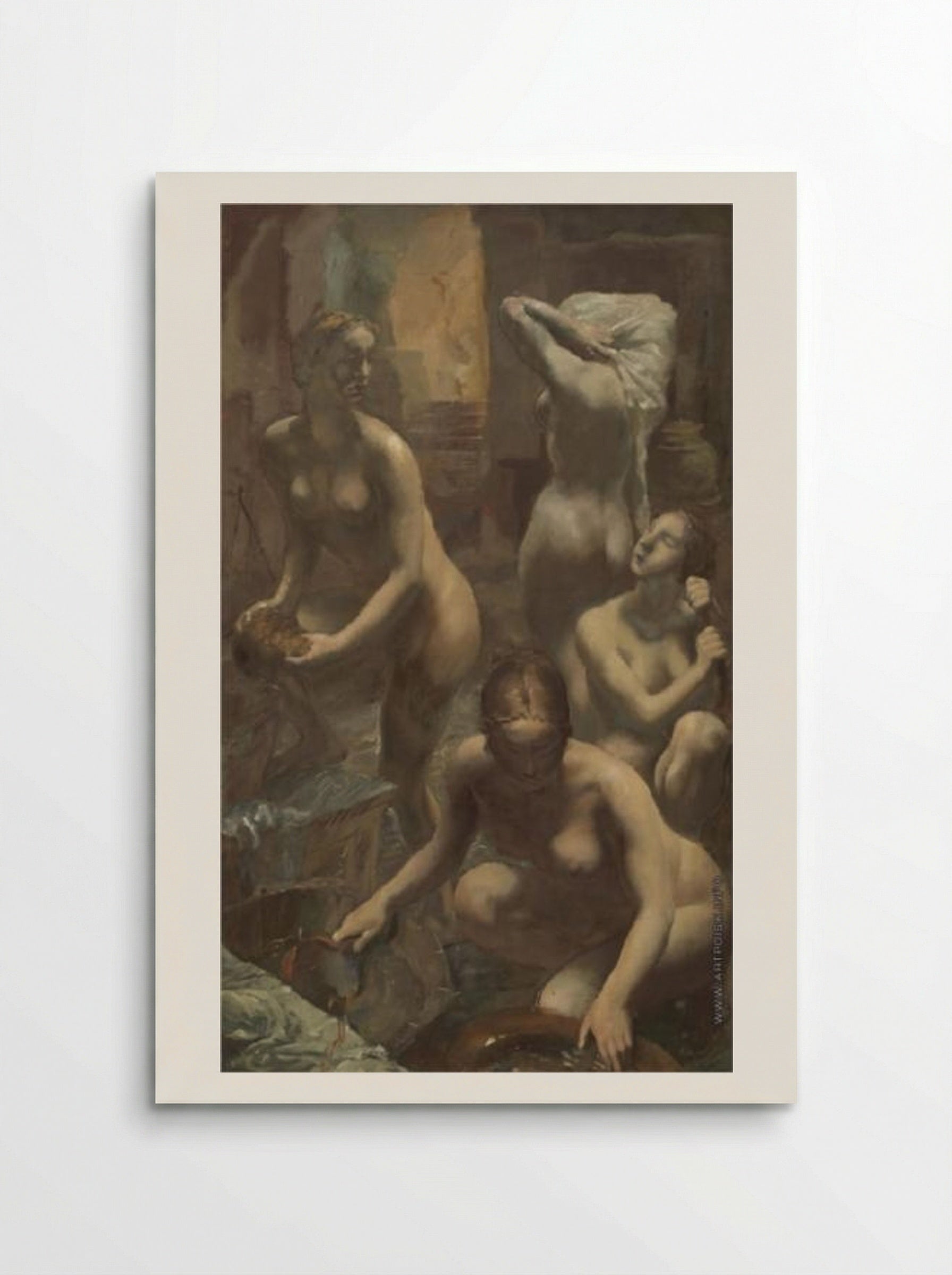 At the Bath-house - Alexandre Jacovleff - Poster