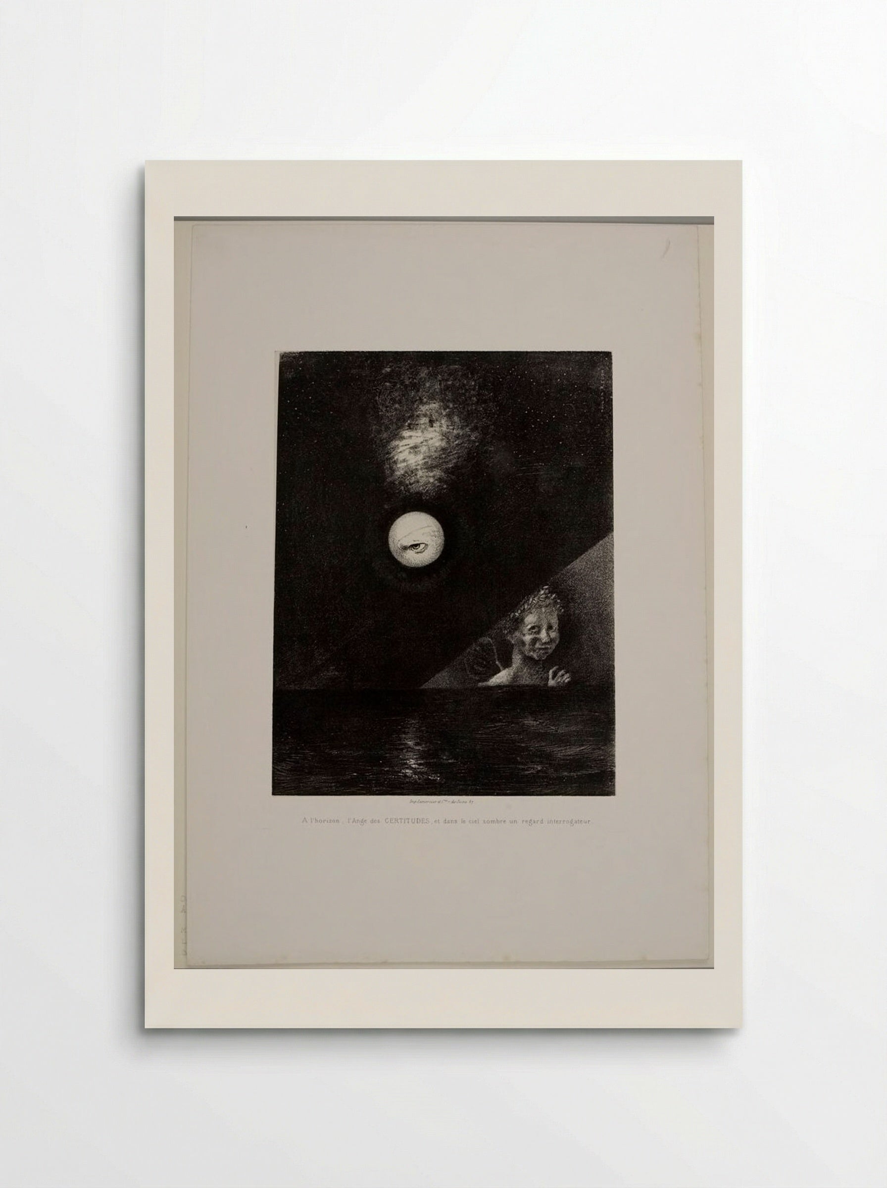 At the Horizon, the Angel of Certitudes - Odilon Redon - Poster