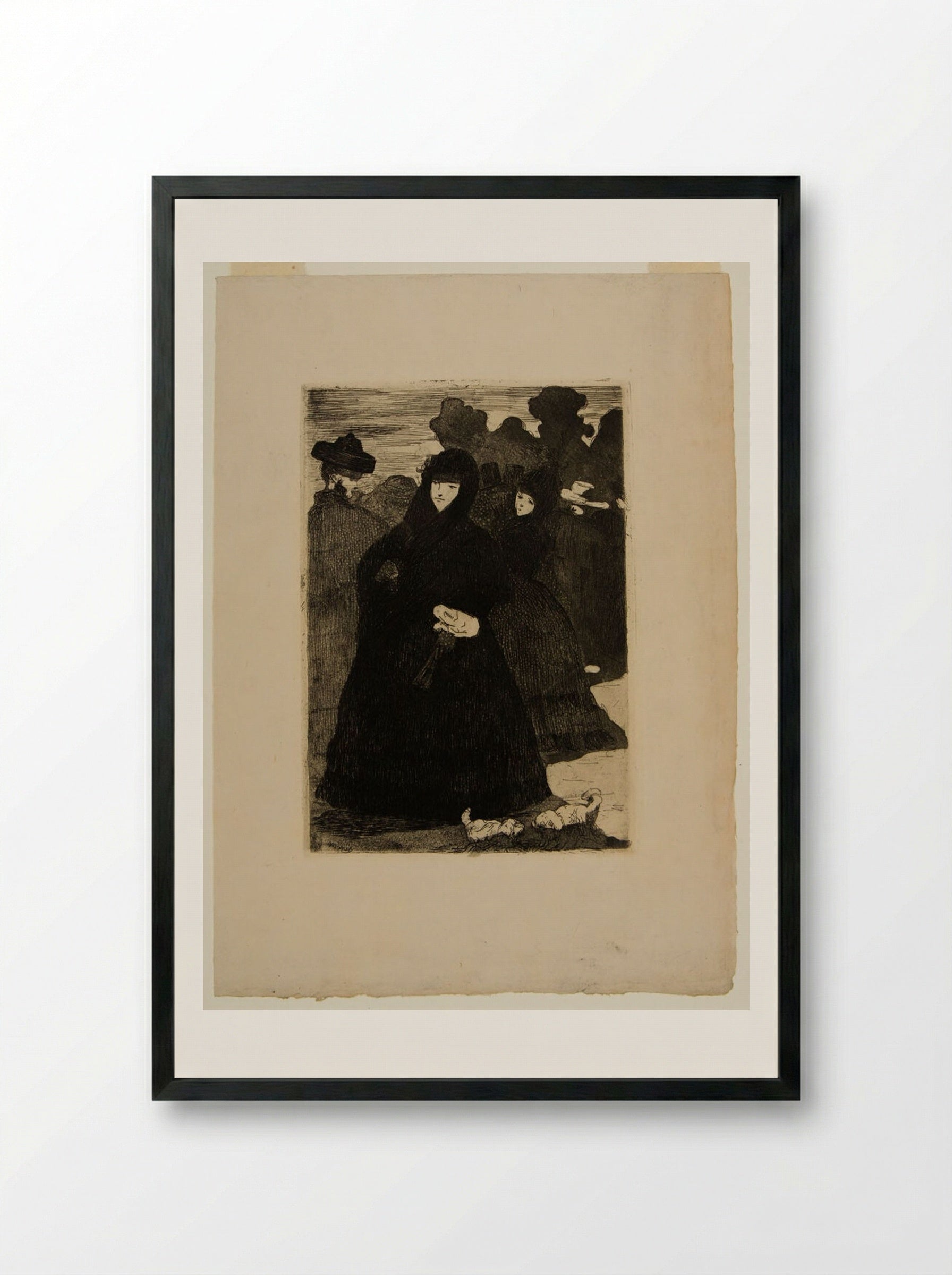 At the Prado - Édouard Manet - Framed Print Black