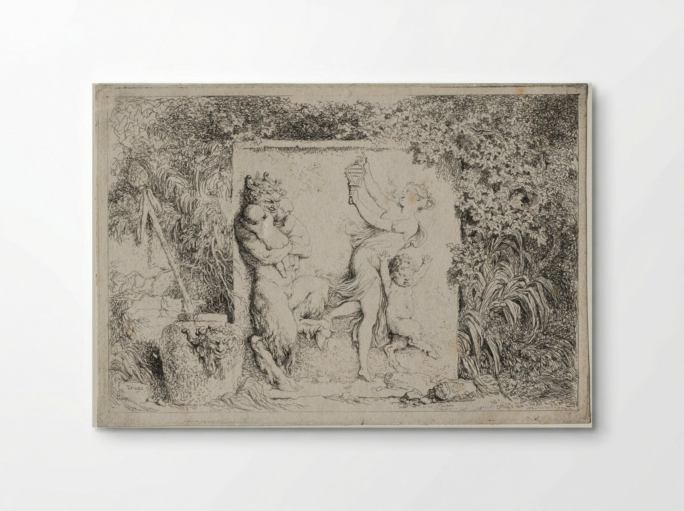 Bacchanales: The Satyr's Dance - Jean-Honoré Fragonard - Poster