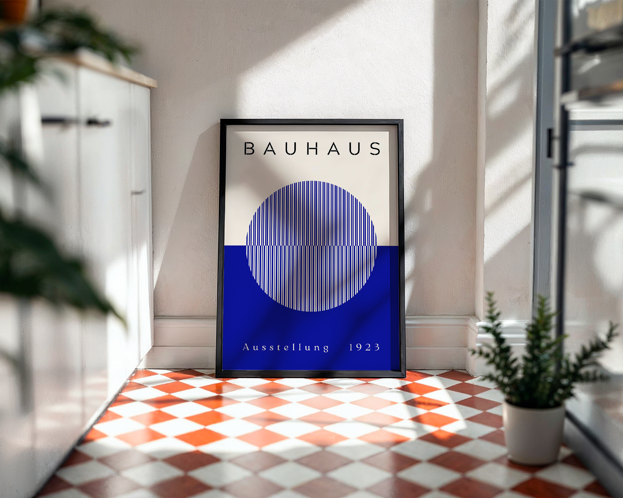 Bauhaus_Blue_Half_Sphere_1923_Exhibition_Poster mockup