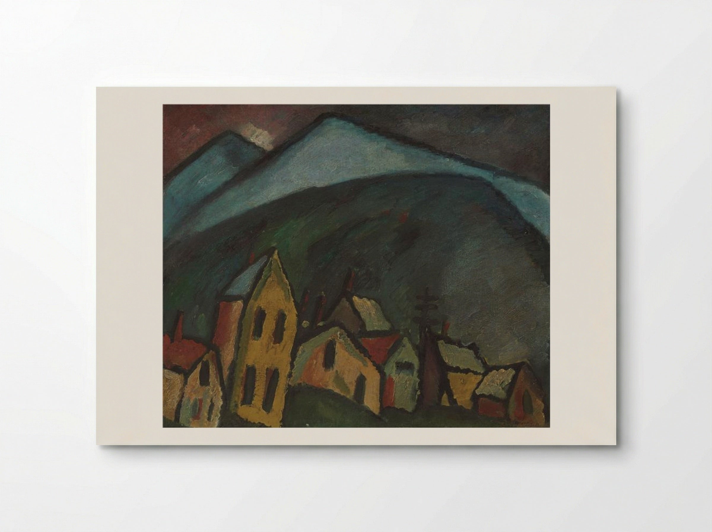 Berglandschaft mit Häusern - Alexej von Jawlensky - Poster