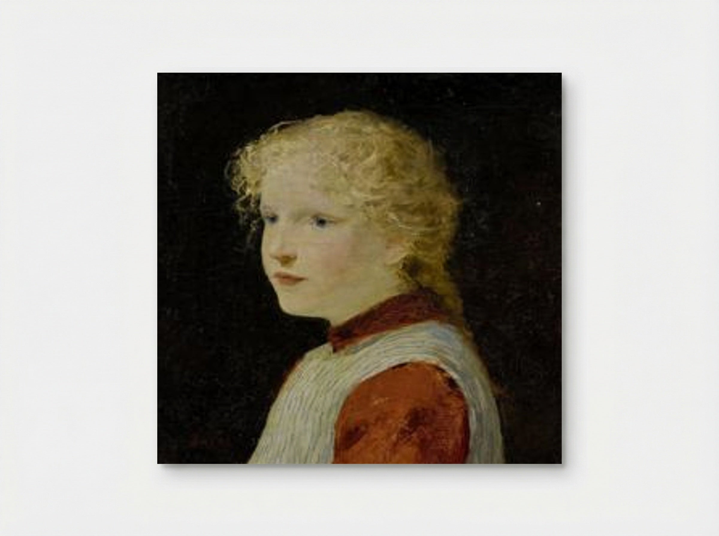 Bildnis eines blonden Mädchens - Albert Anker - Poster