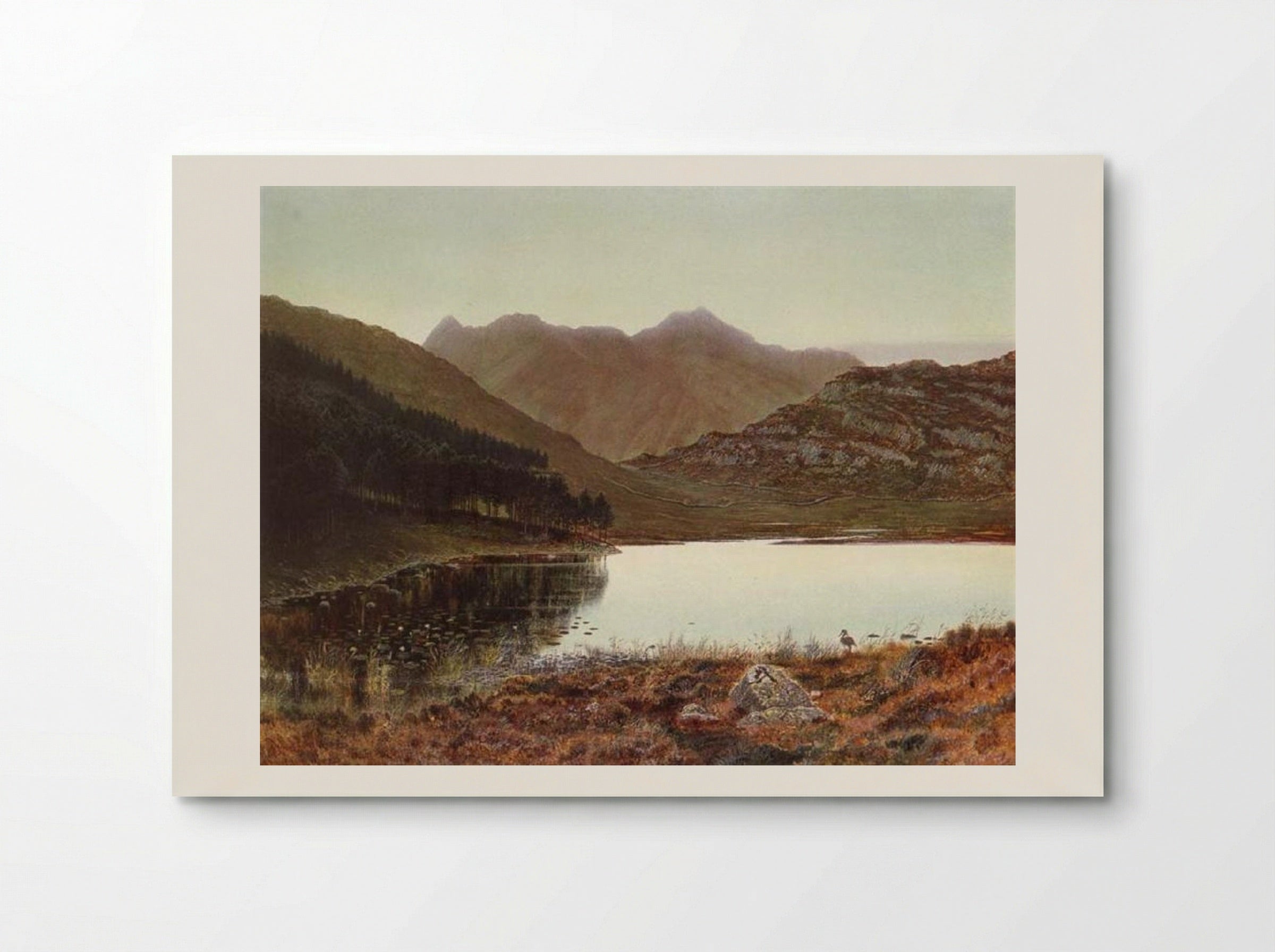 Blea Tarn at First Light, Langdale Pikes in the Distance - John Atkinson Grimshaw - Poster