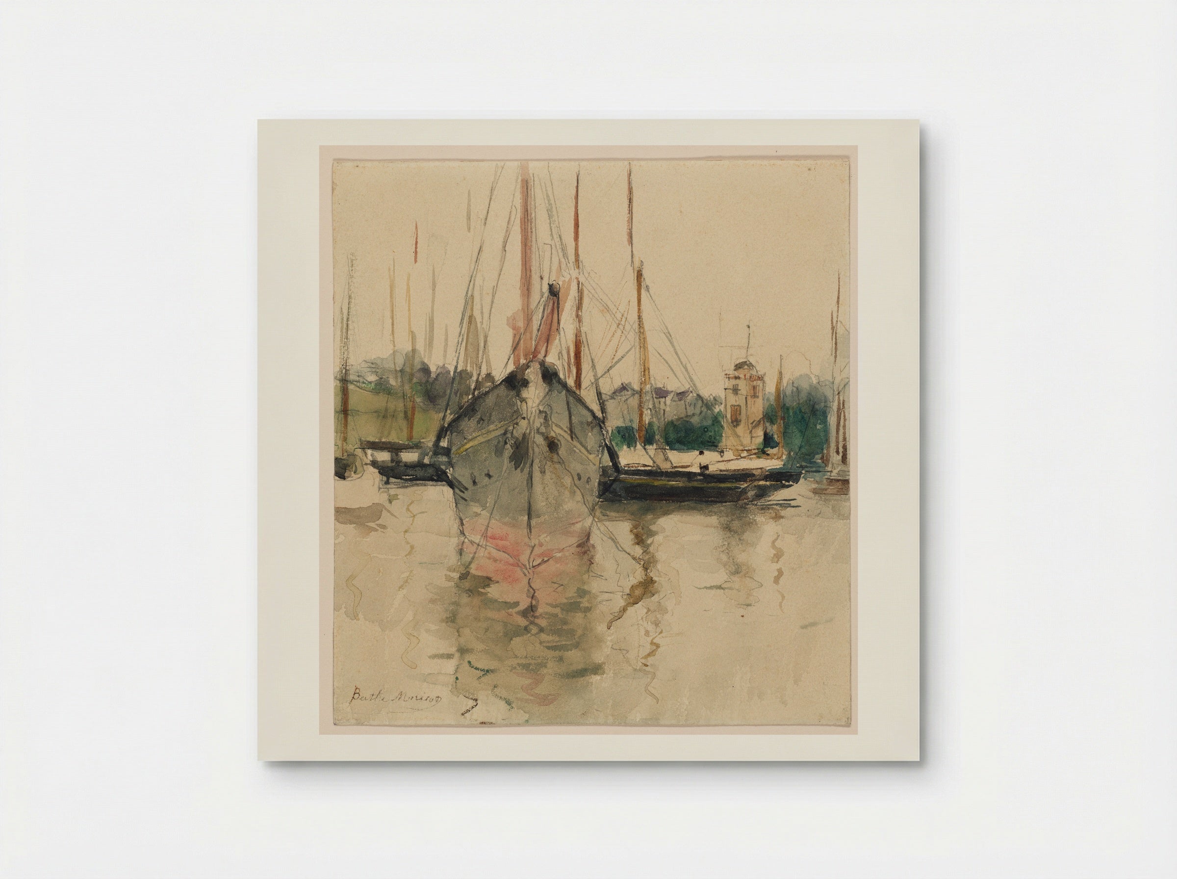 Boats (Entry of the Midina to the Isle of Wight) - Berthe Morisot - Poster