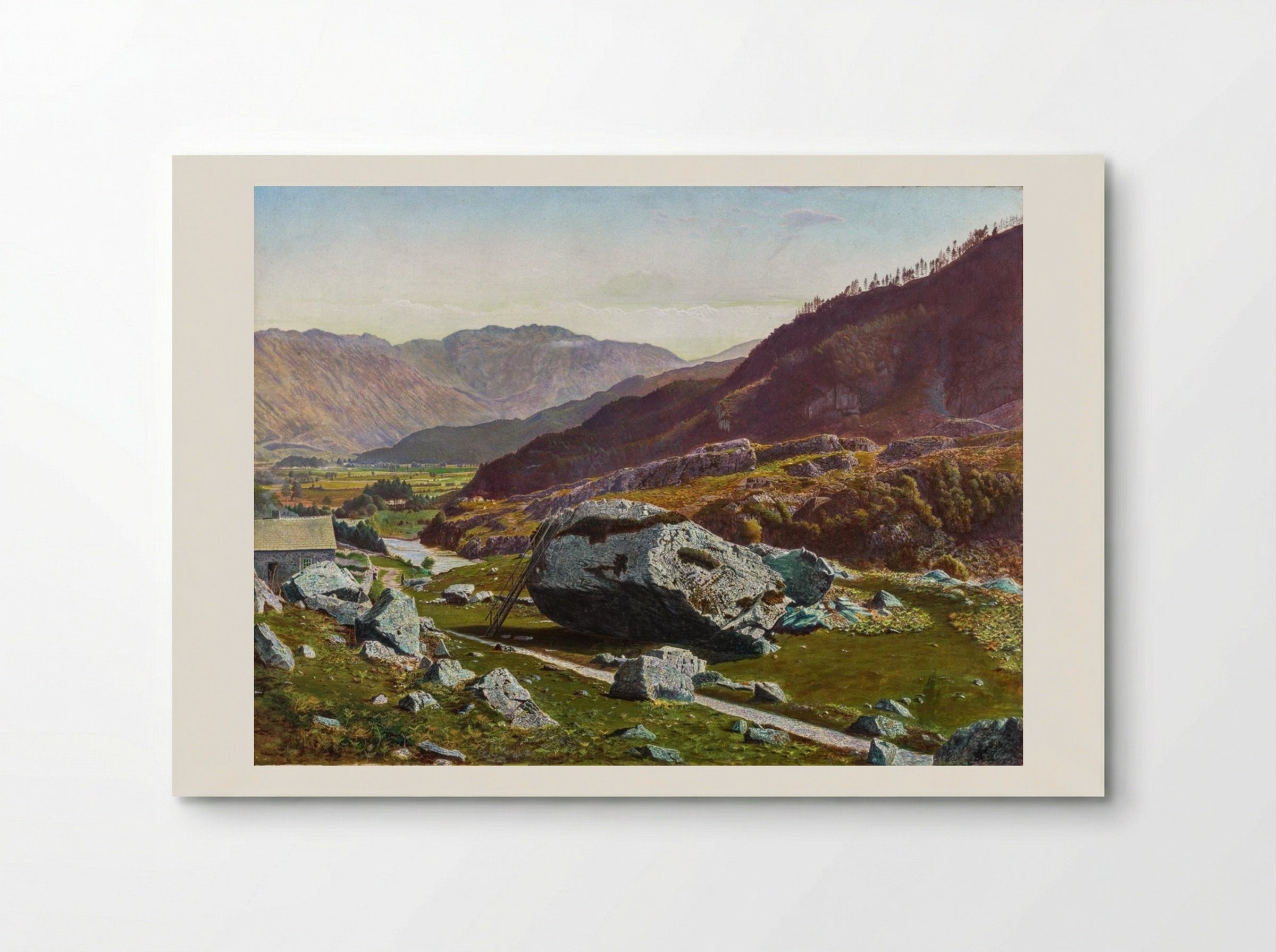 Bowder Stone, Borrowdale - John Atkinson Grimshaw - Poster
