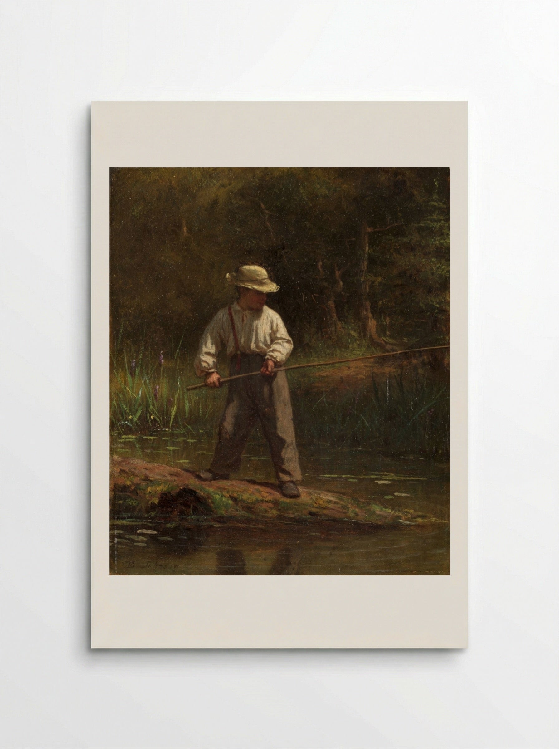 Boy Fishing - Eastman Johnson - Poster