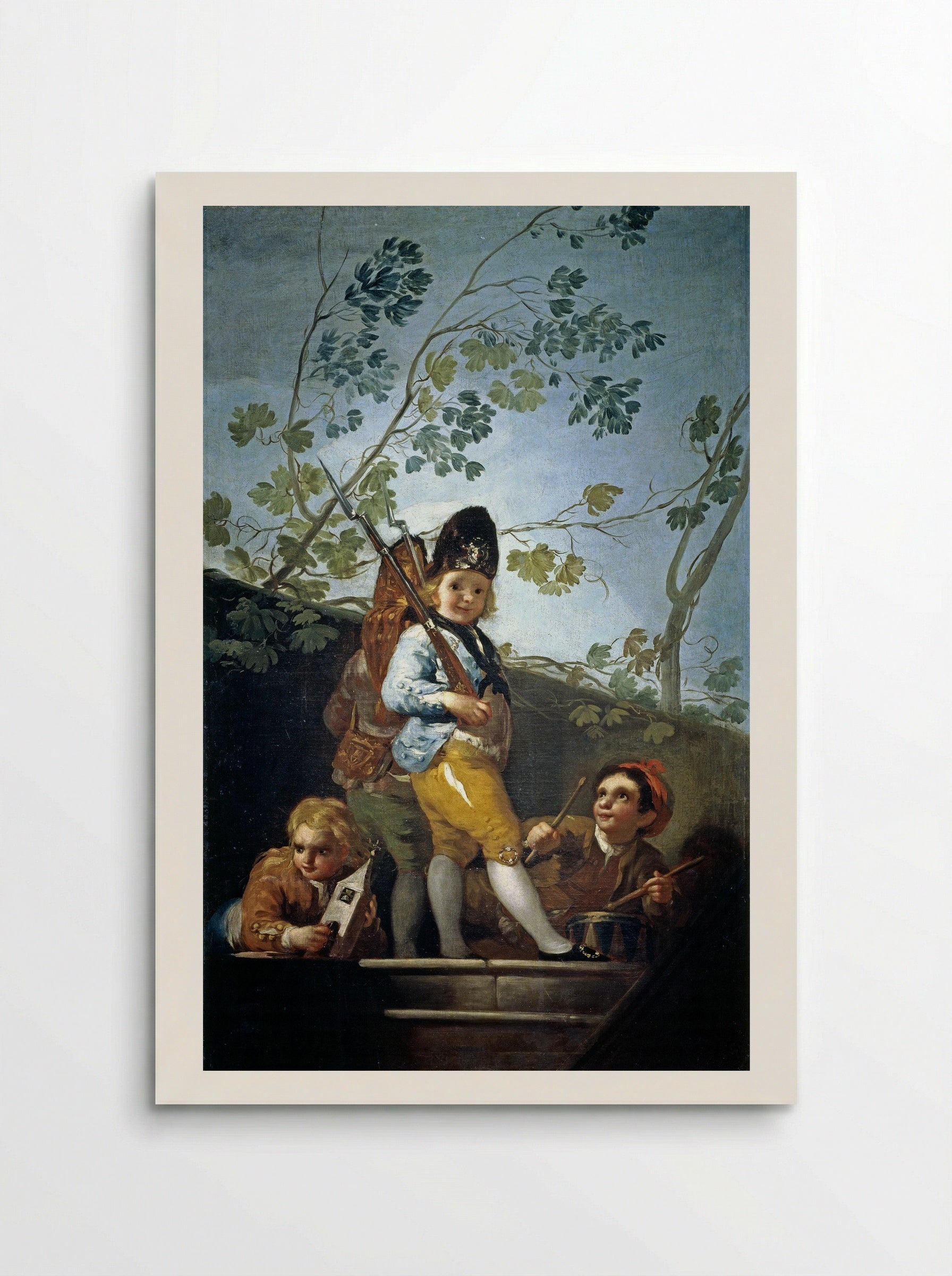 Boys Playing Soldiers - Francisco Goya - Poster