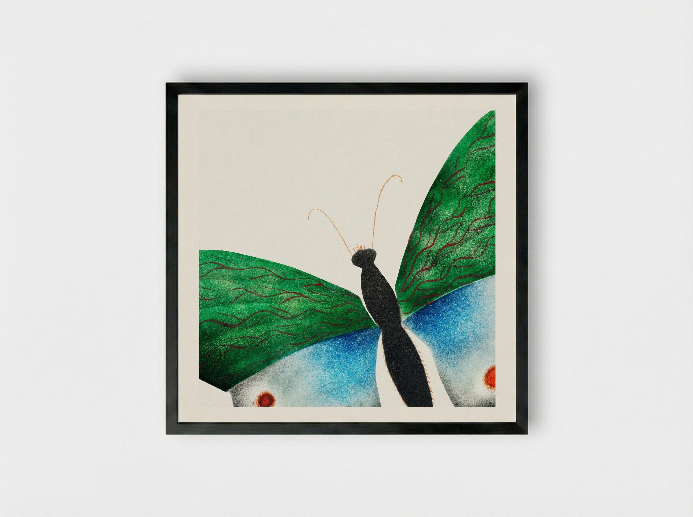 Butterfly - Mary Altha Nims - Framed Print Black