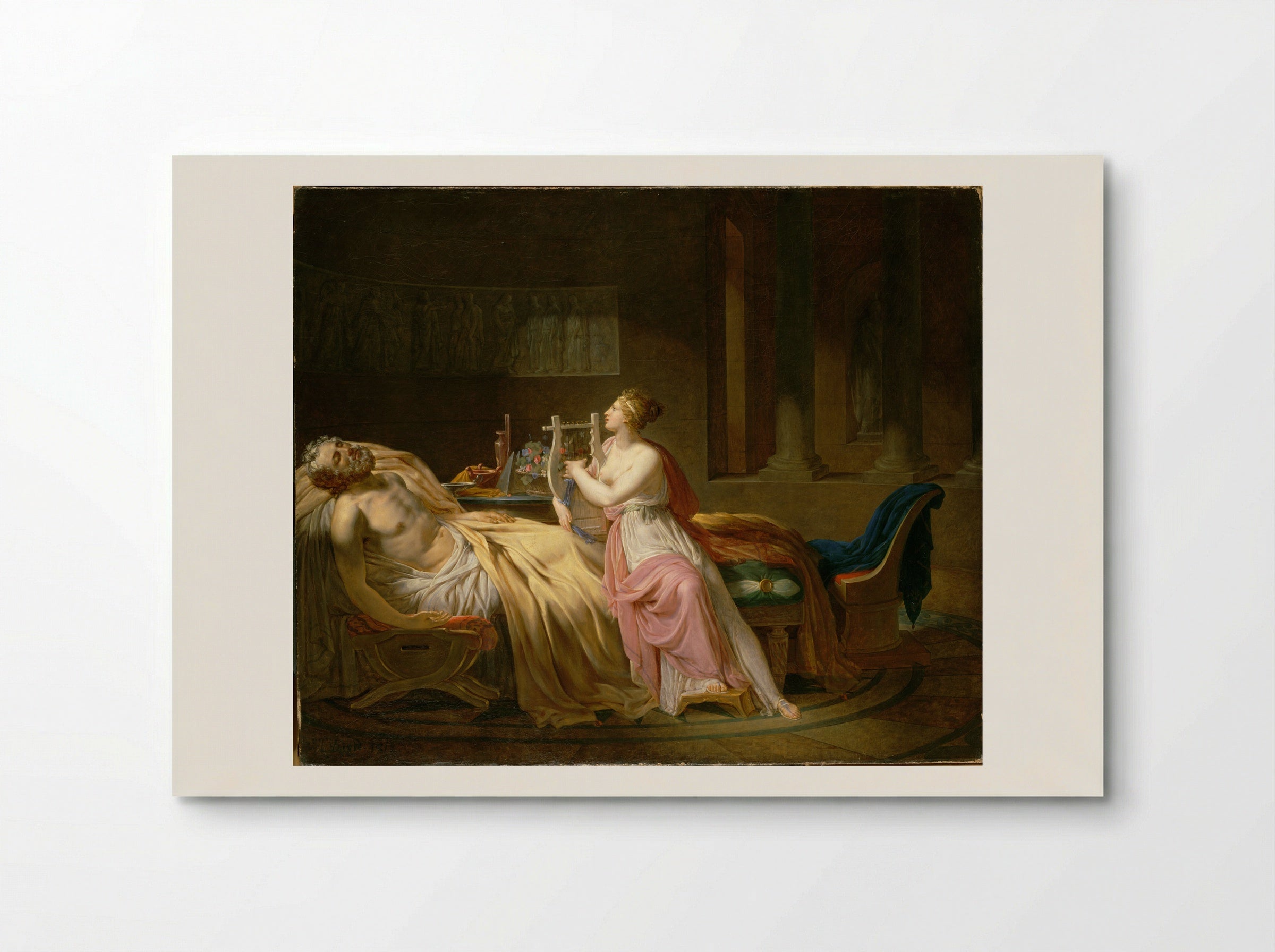 Calliope Mourning Homer - Jacques-Louis David - Poster